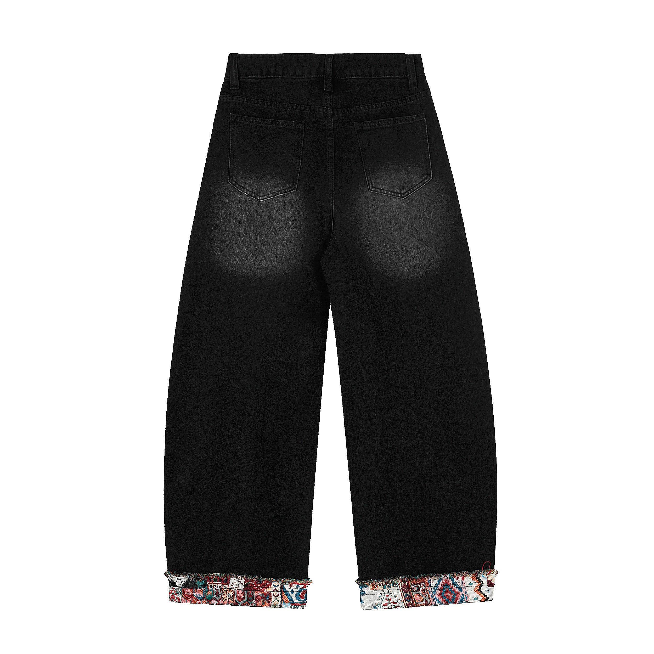 Patch Dream | Washed Rose Jeans with Tapestry Accents