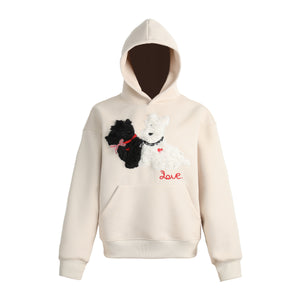 Puppy Love | Fleece Hoodie with Dog Patch
