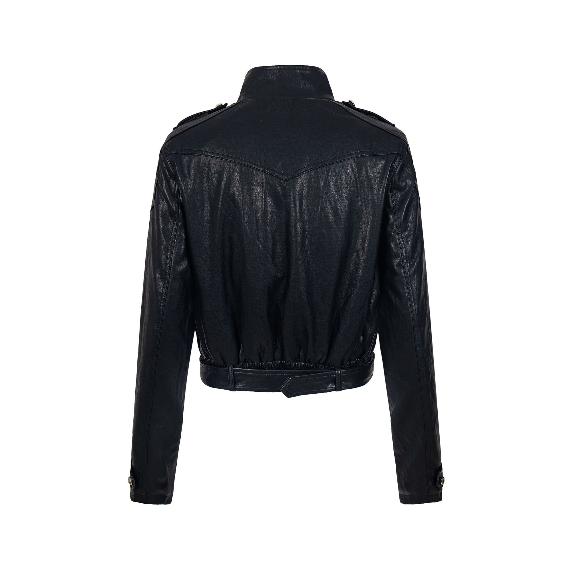 Street Rebel | Belted Faux Leather Moto Jacket