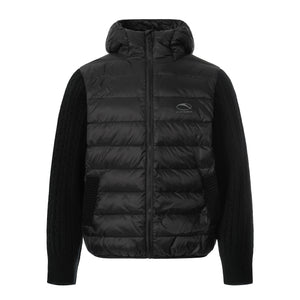 Hybrid Knit-Sleeve | Hooded Puffer Jacket