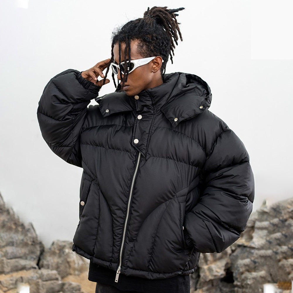 Padded Hooded Zip | Puffer Jacket - Santo