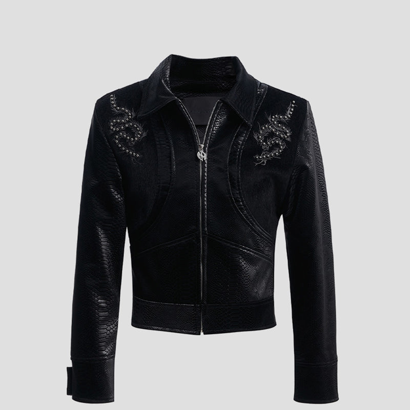 Dragon Patch | Leather Jacket - Santo