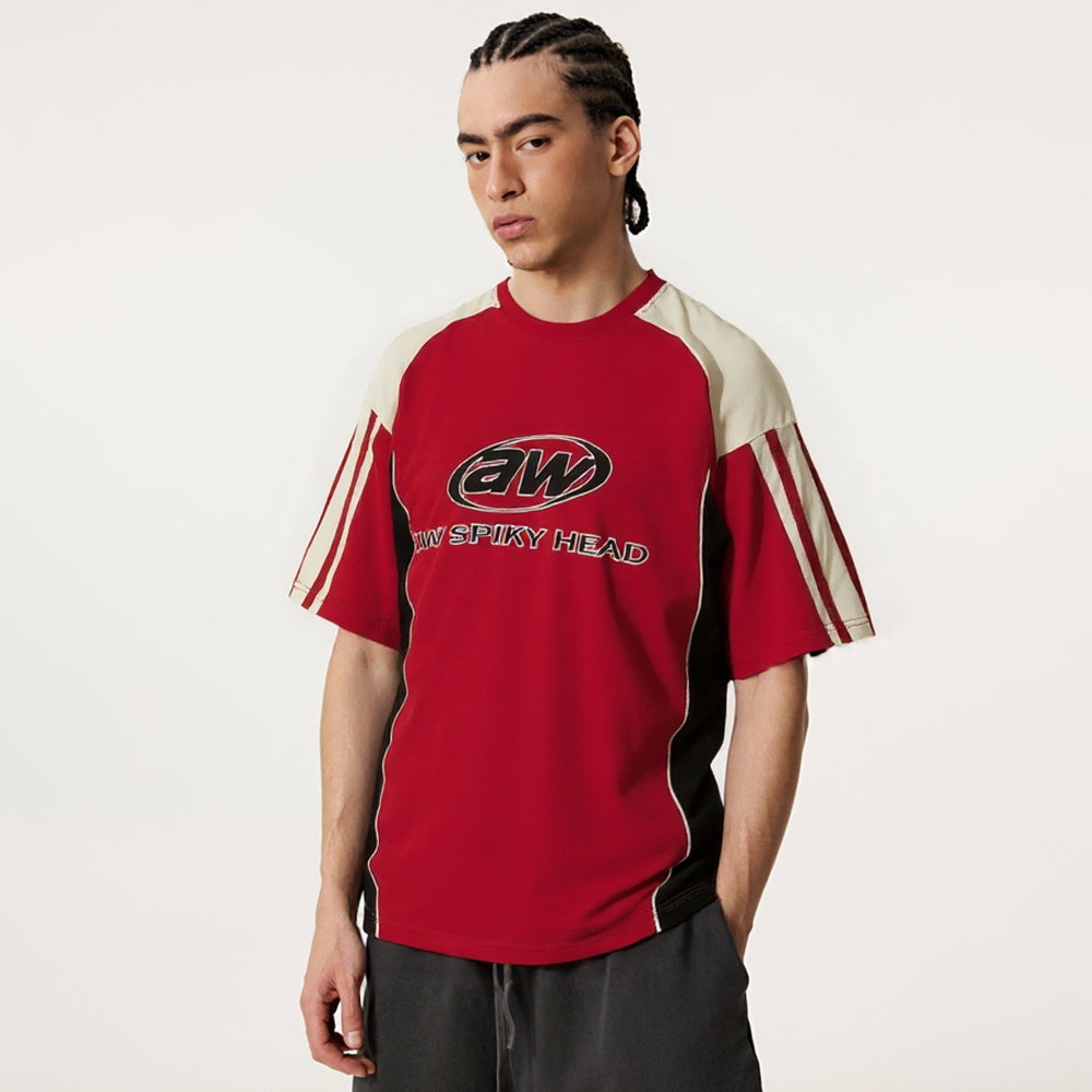 AW | Strip Racing Varsity T-Shirt - Santo