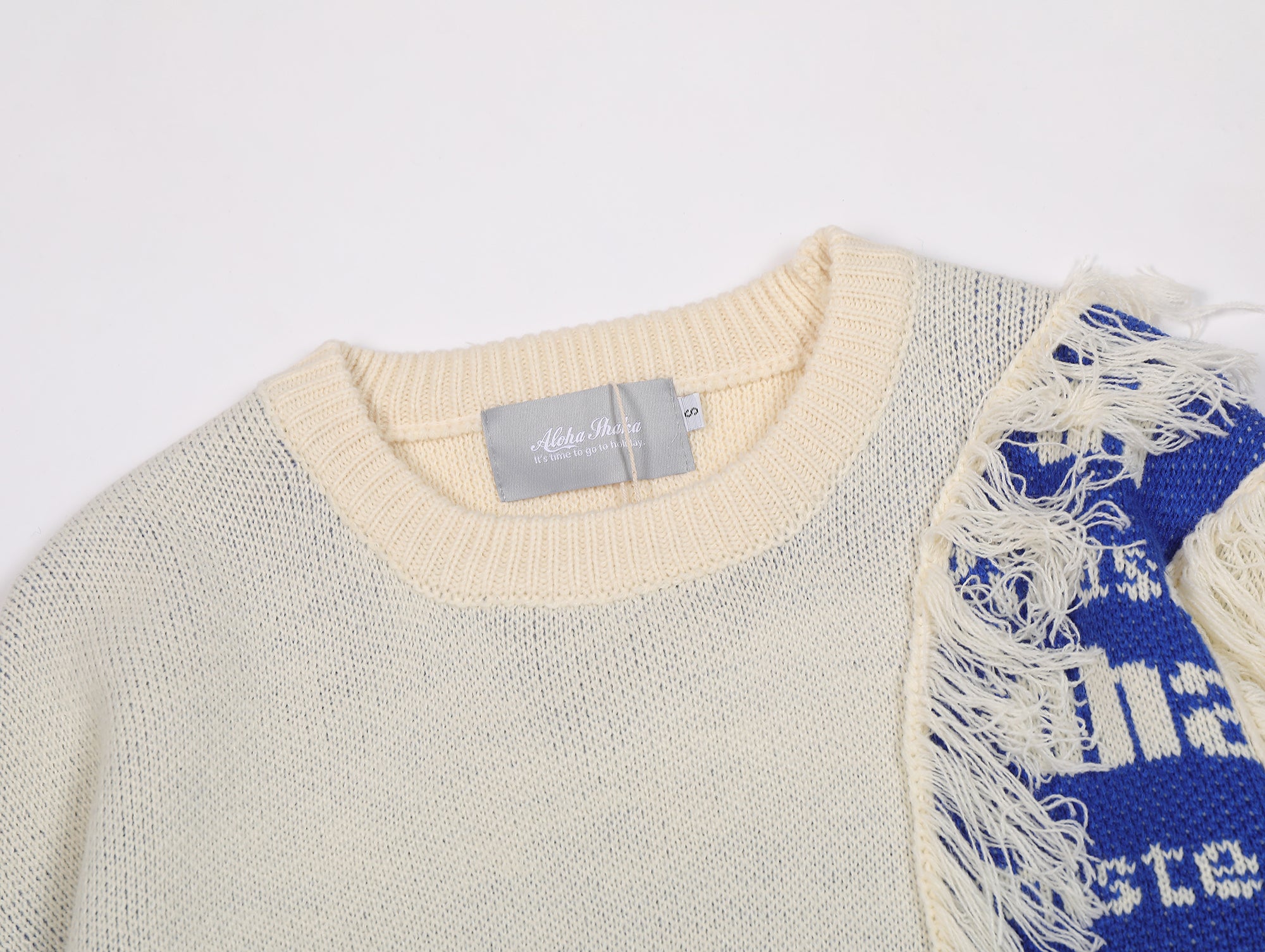 Tassel Groove | Textured Patchwork Sweater - Santo