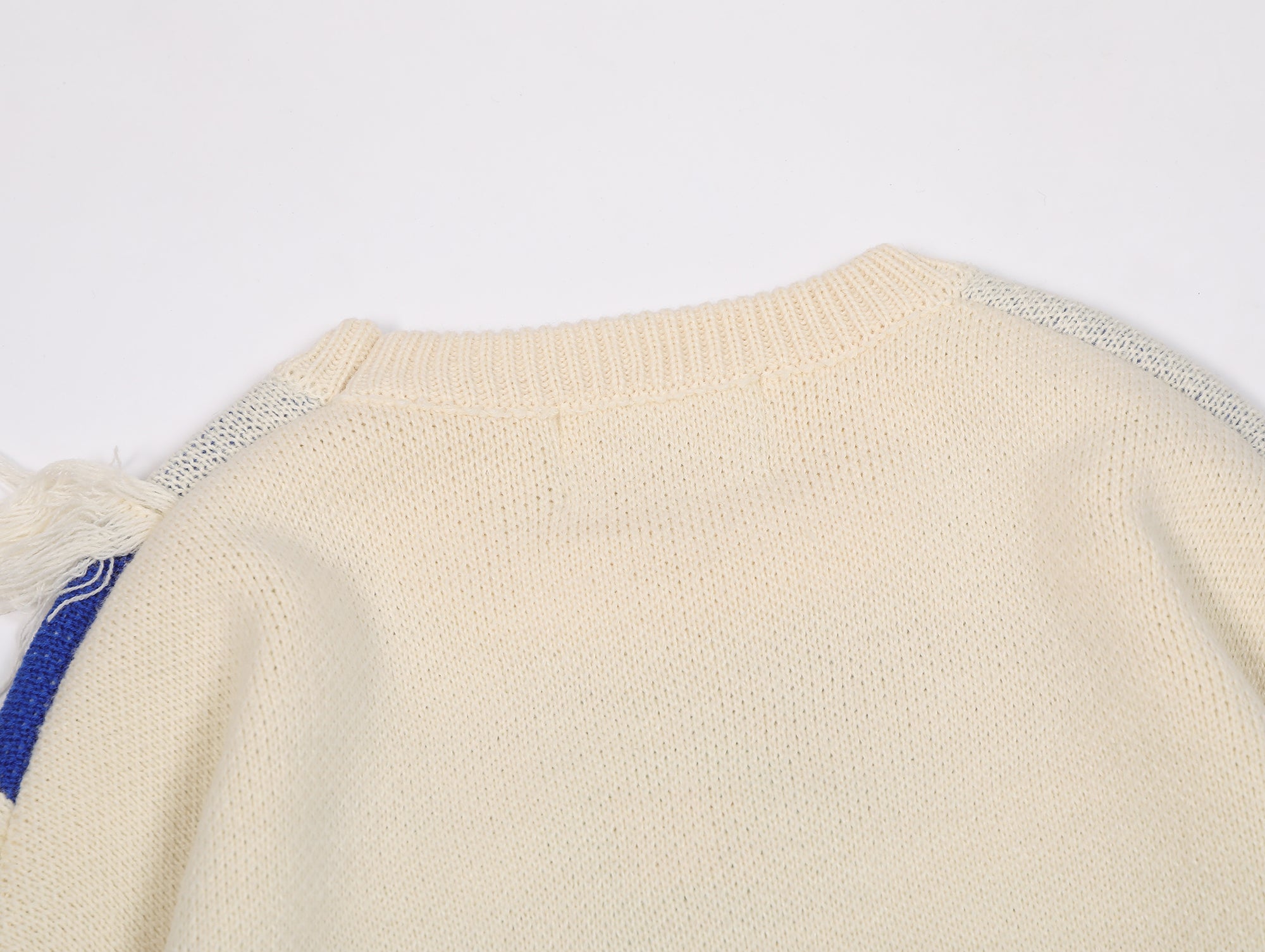 Tassel Groove | Textured Patchwork Sweater - Santo