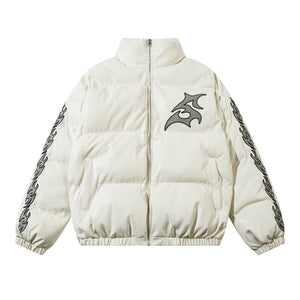 Flame | Shiny Graphic Puffer - Santo