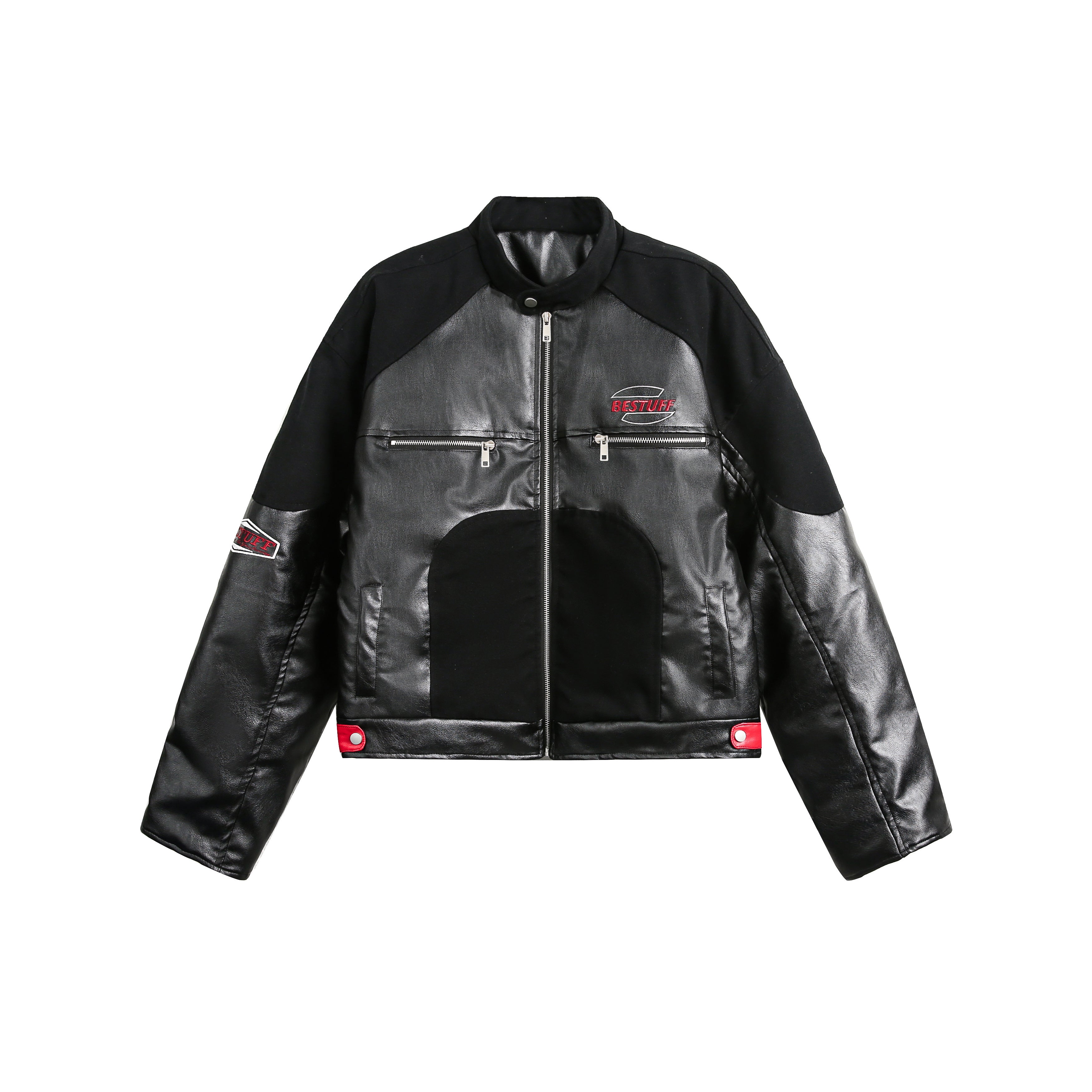 Race Zone | Moto-Inspired White Zip Jacket