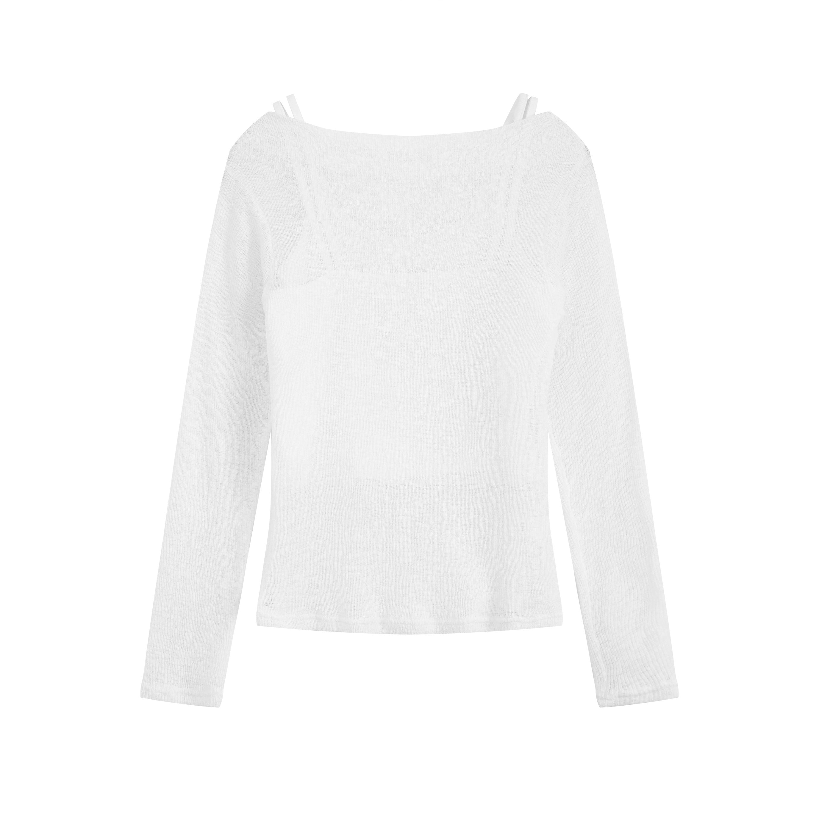 Soft Layer | Sheer Strap Detail Long Sleeve