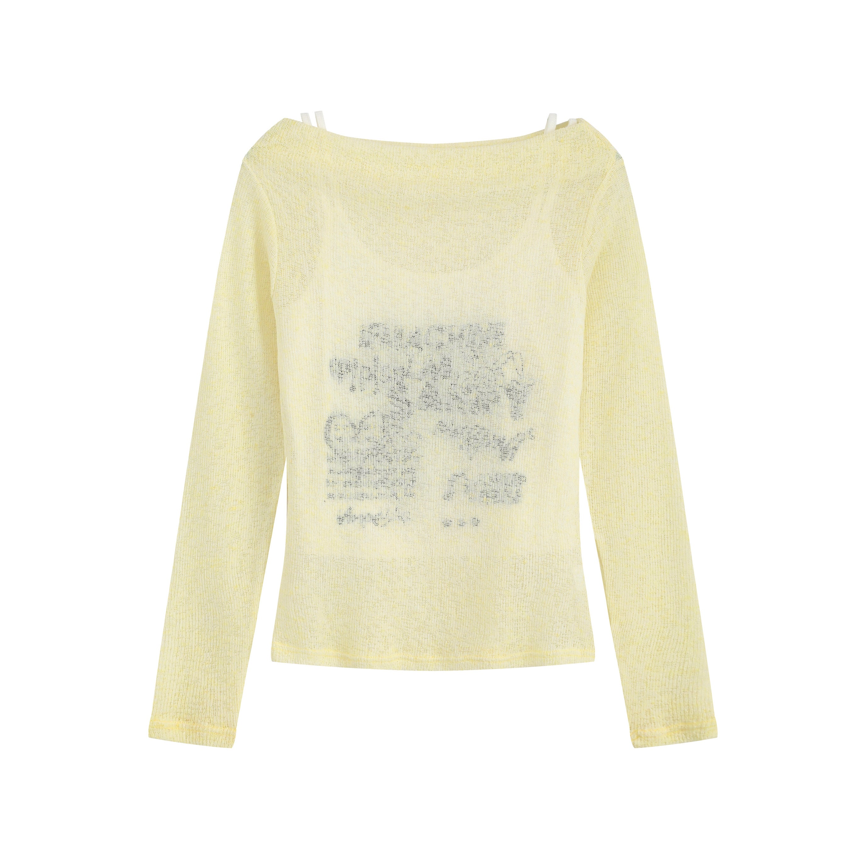 Soft Layer | Sheer Strap Detail Long Sleeve