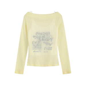 Soft Layer | Sheer Strap Detail Long Sleeve