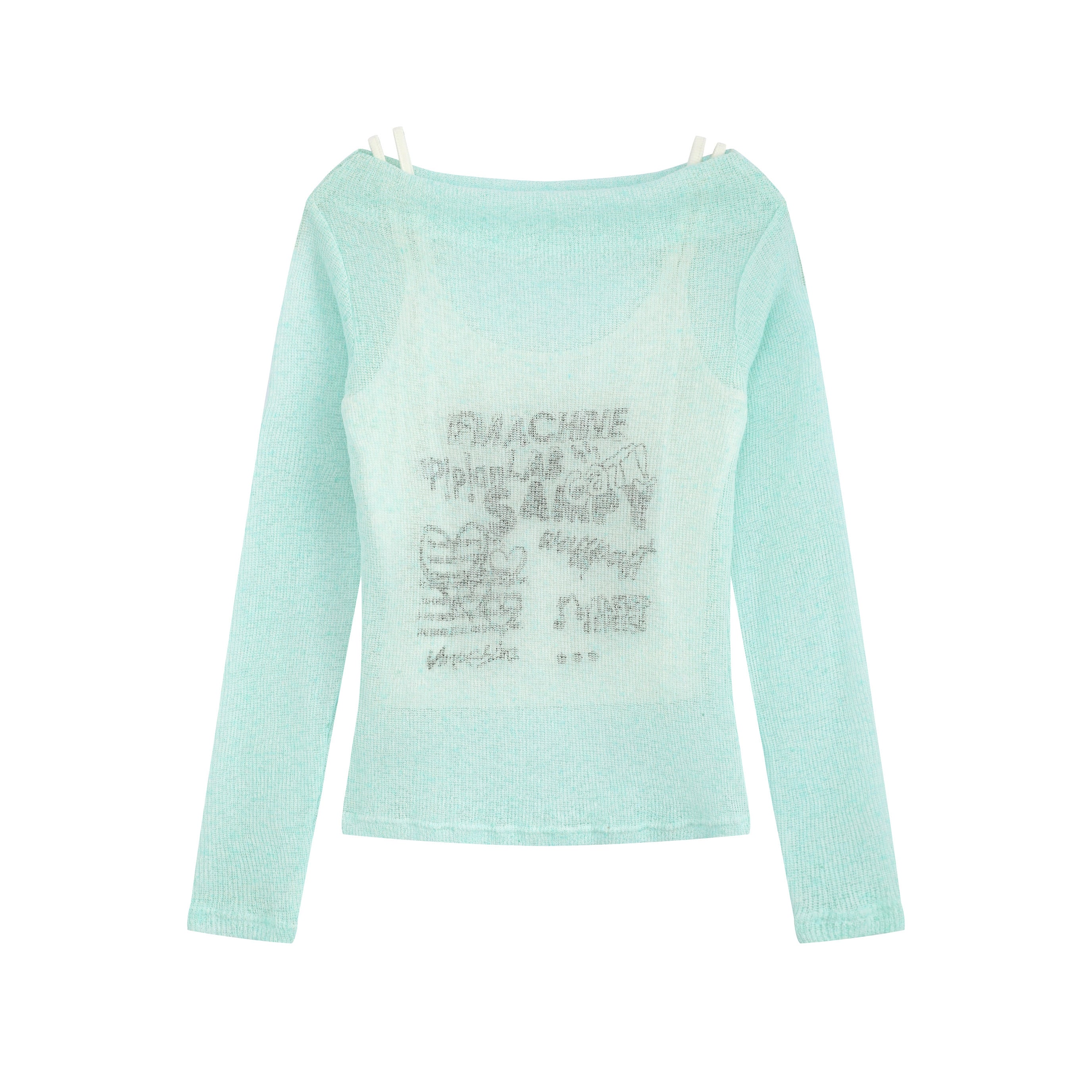 Soft Layer | Sheer Strap Detail Long Sleeve