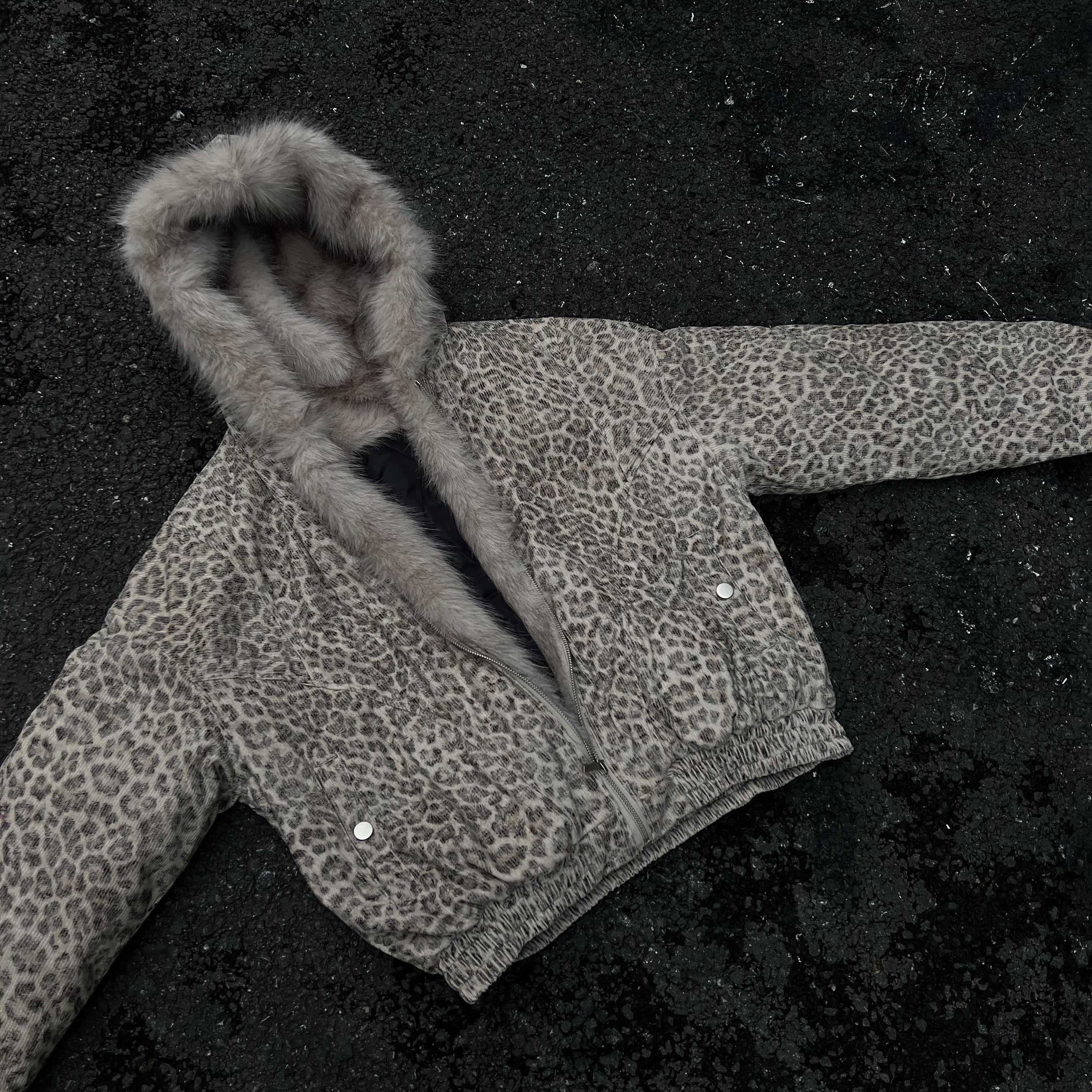 Leopard Patterned / Faux Fur Jacket