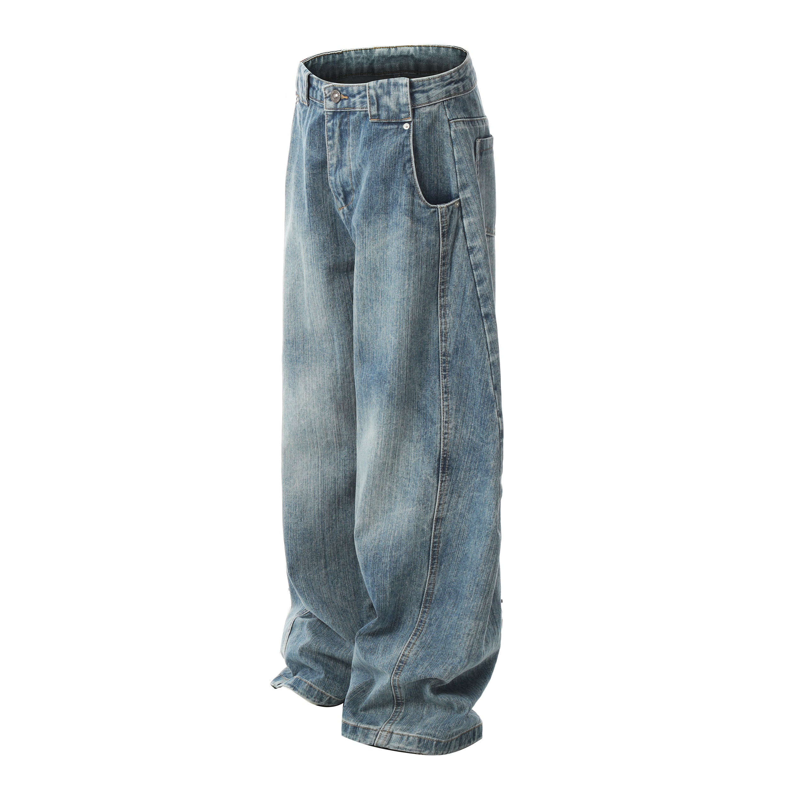 Washed Wide Leg | Vintage Denim Jeans - Santo