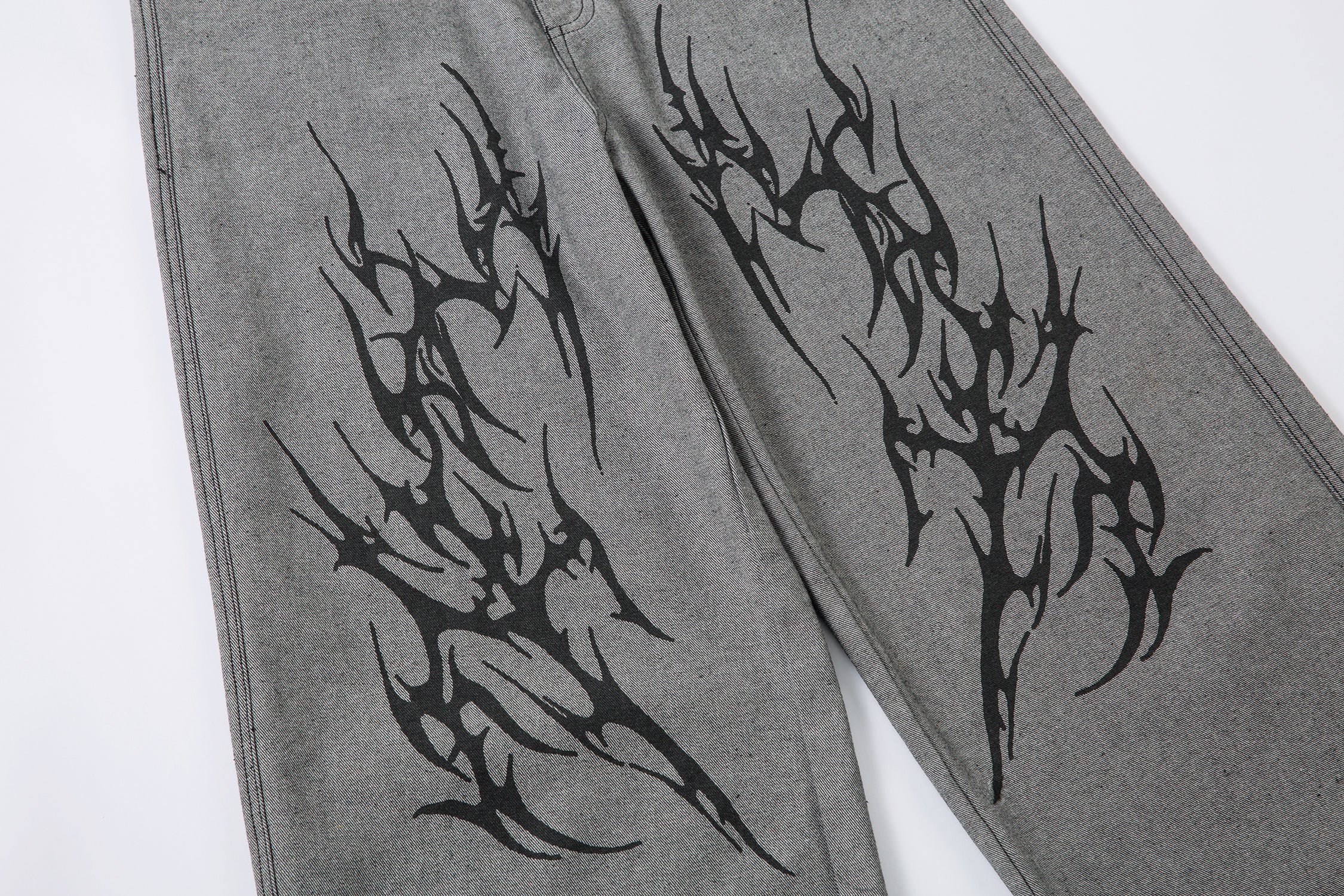 Tribal Flame Print | Baggy Jeans