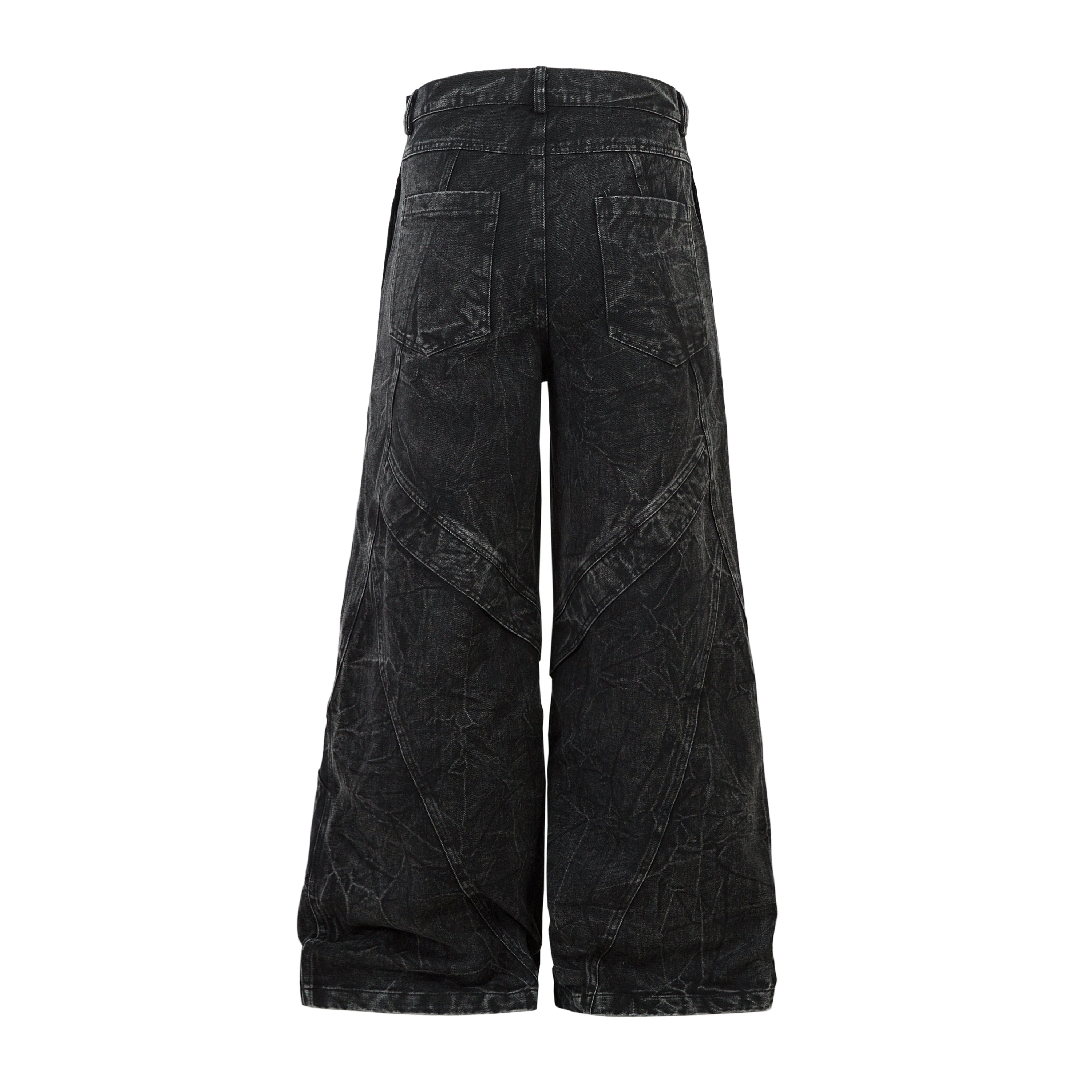 Crinkle Washed Structure | Baggy Jeans