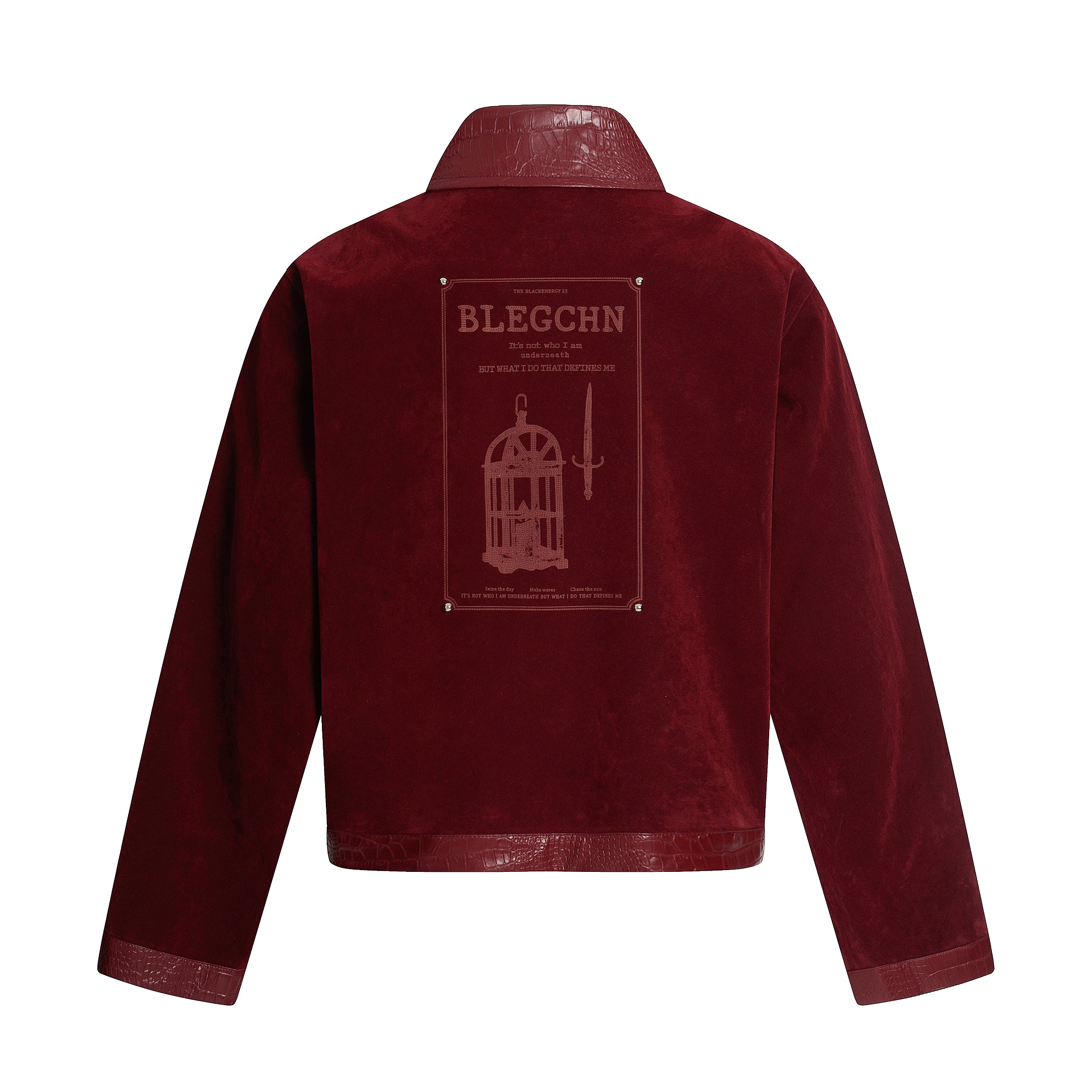 Studded Suede Croc | Motorcycle Jacket - Santo