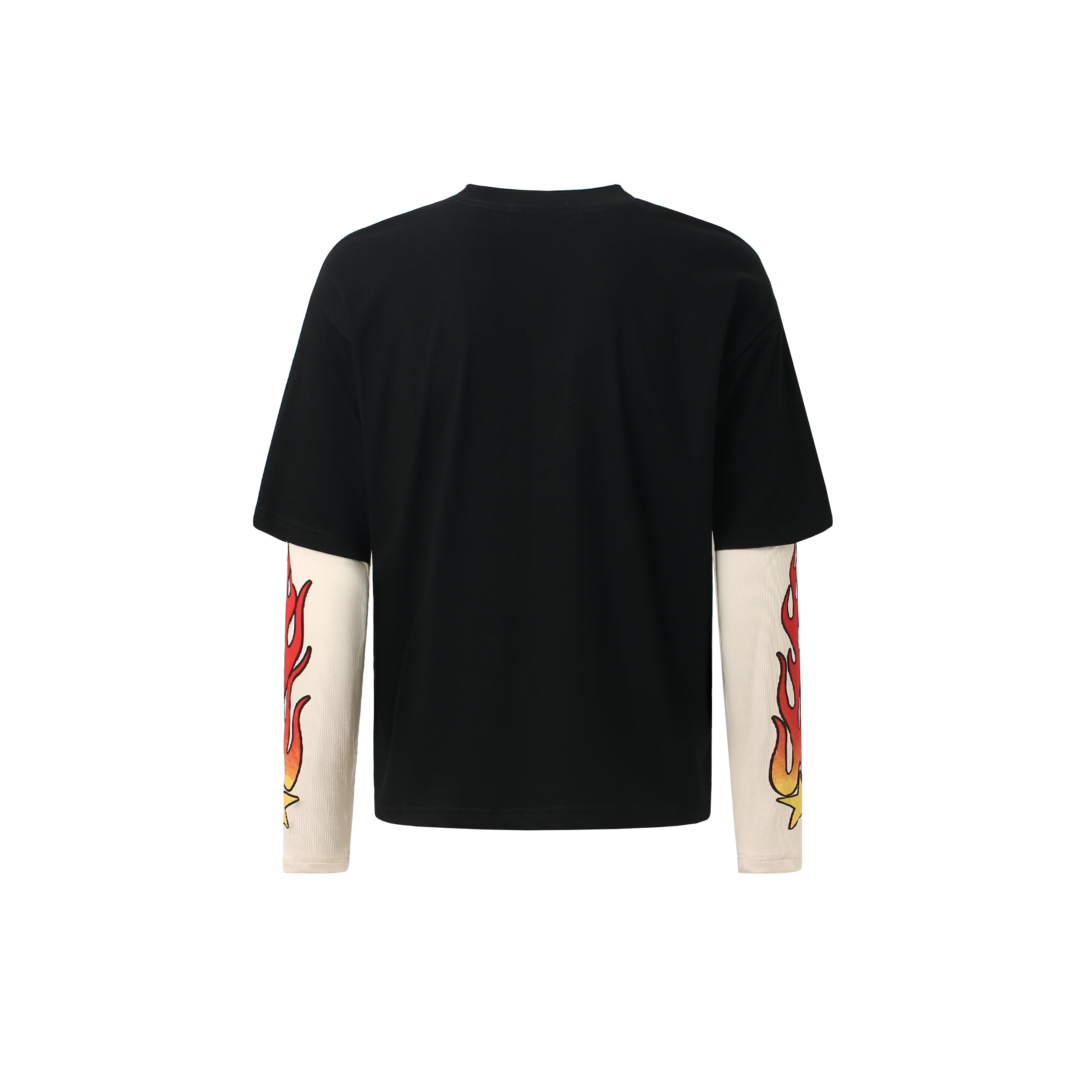 Vintage Flame Letter | Contrast Sweatshirt - Santo