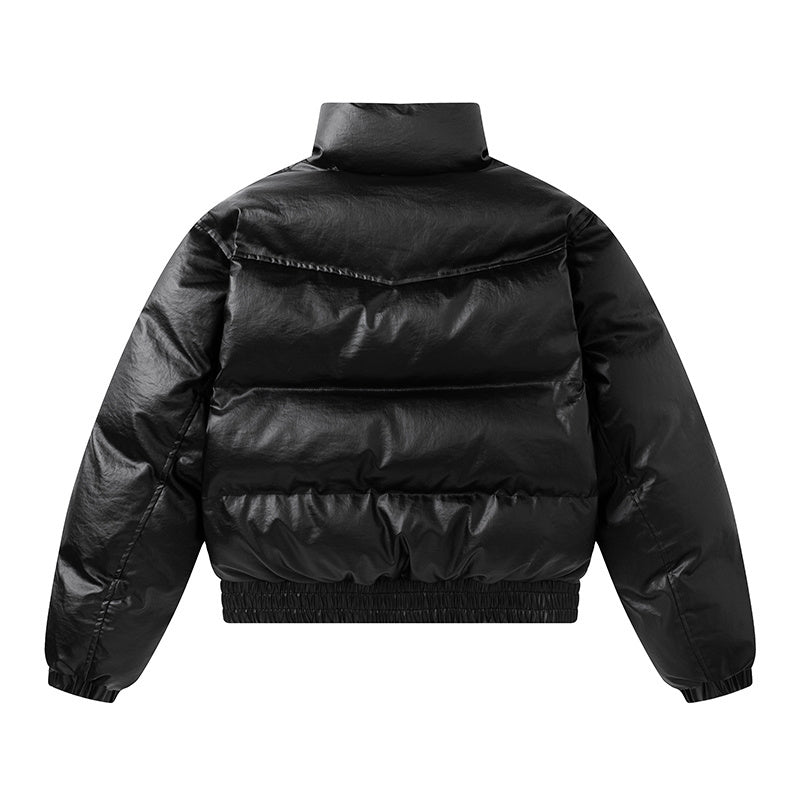 Leather Padded | Short Puffer Jacket