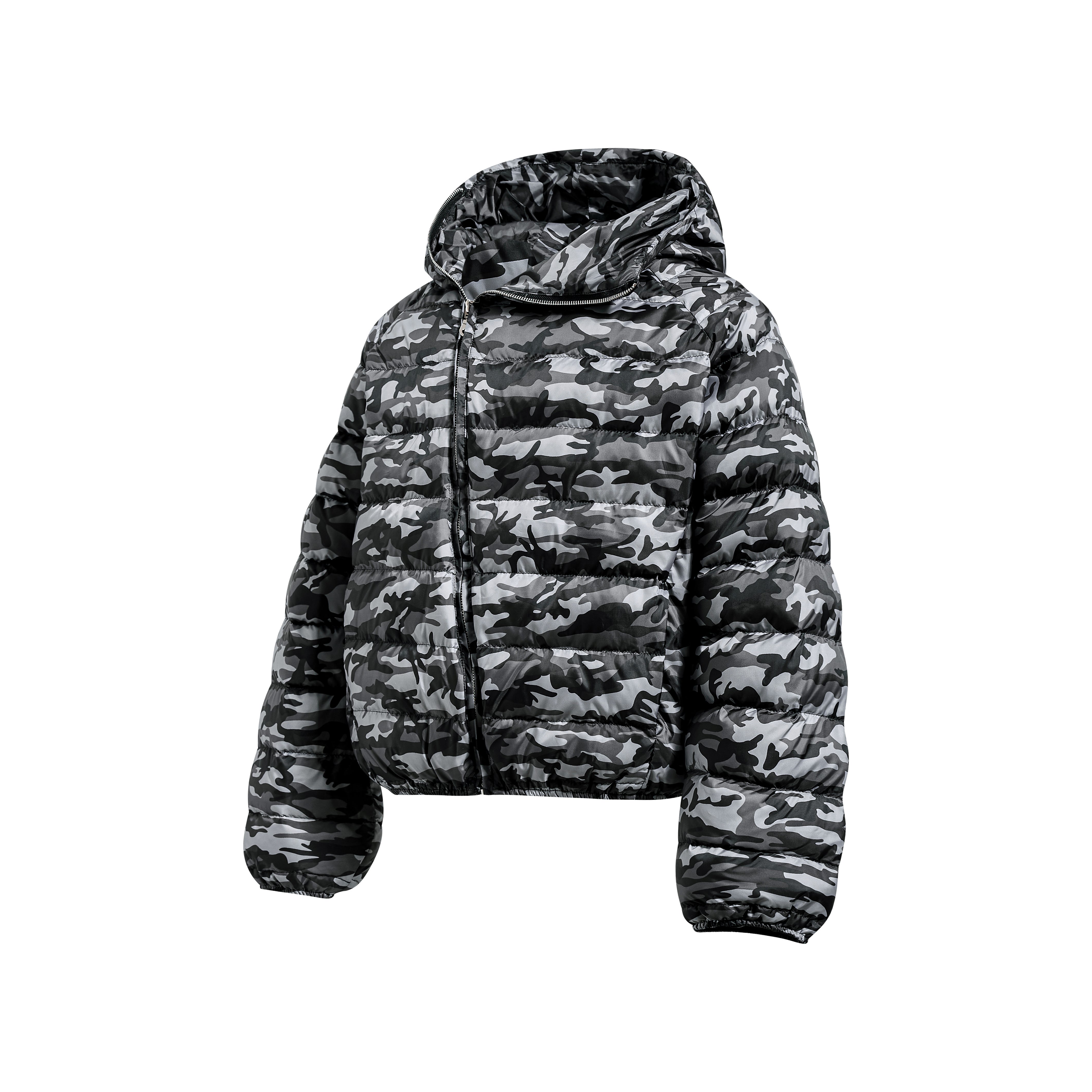 Camo Panel | Short Puffer Jacket