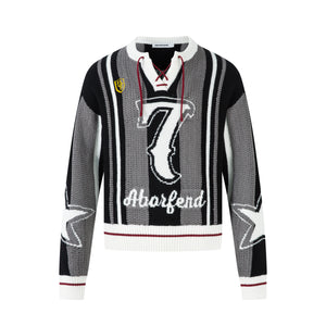 Striped Varsity | Knit Racing Sweater