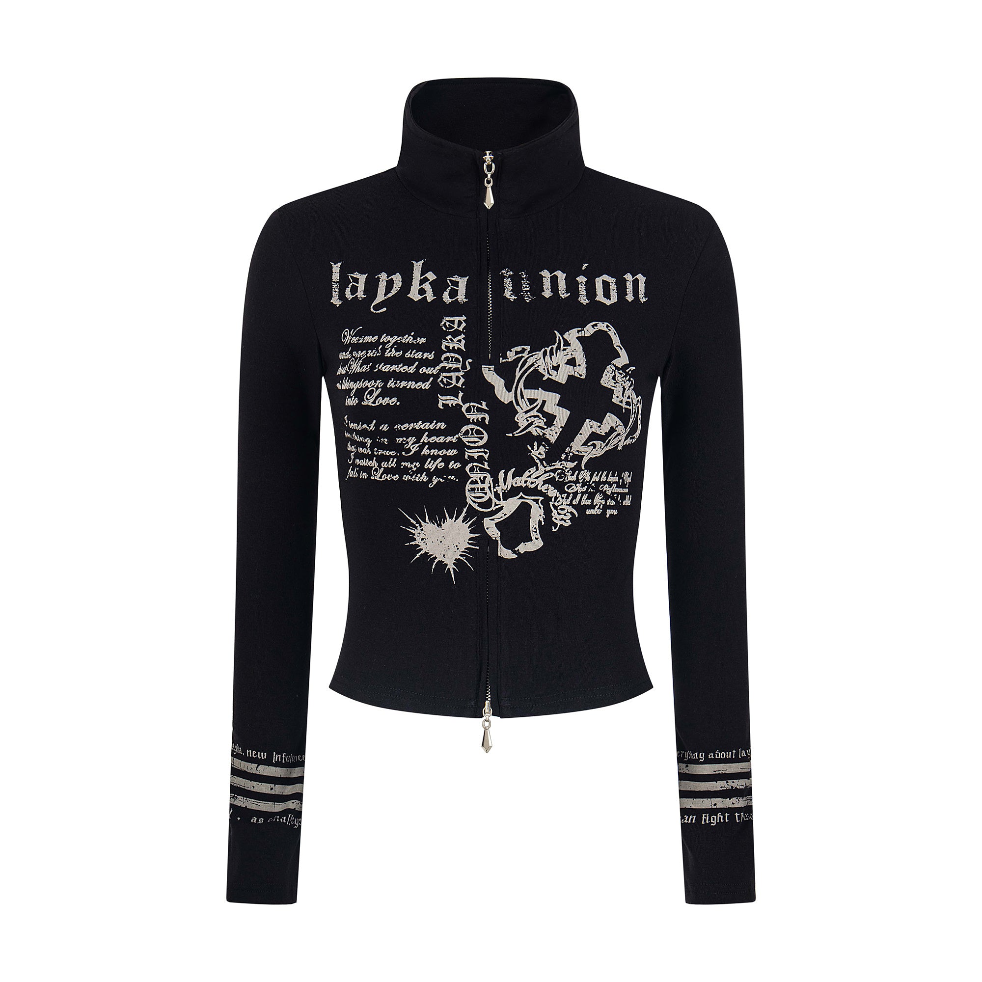 Union Print | Zip-Up Moto Graphic Top