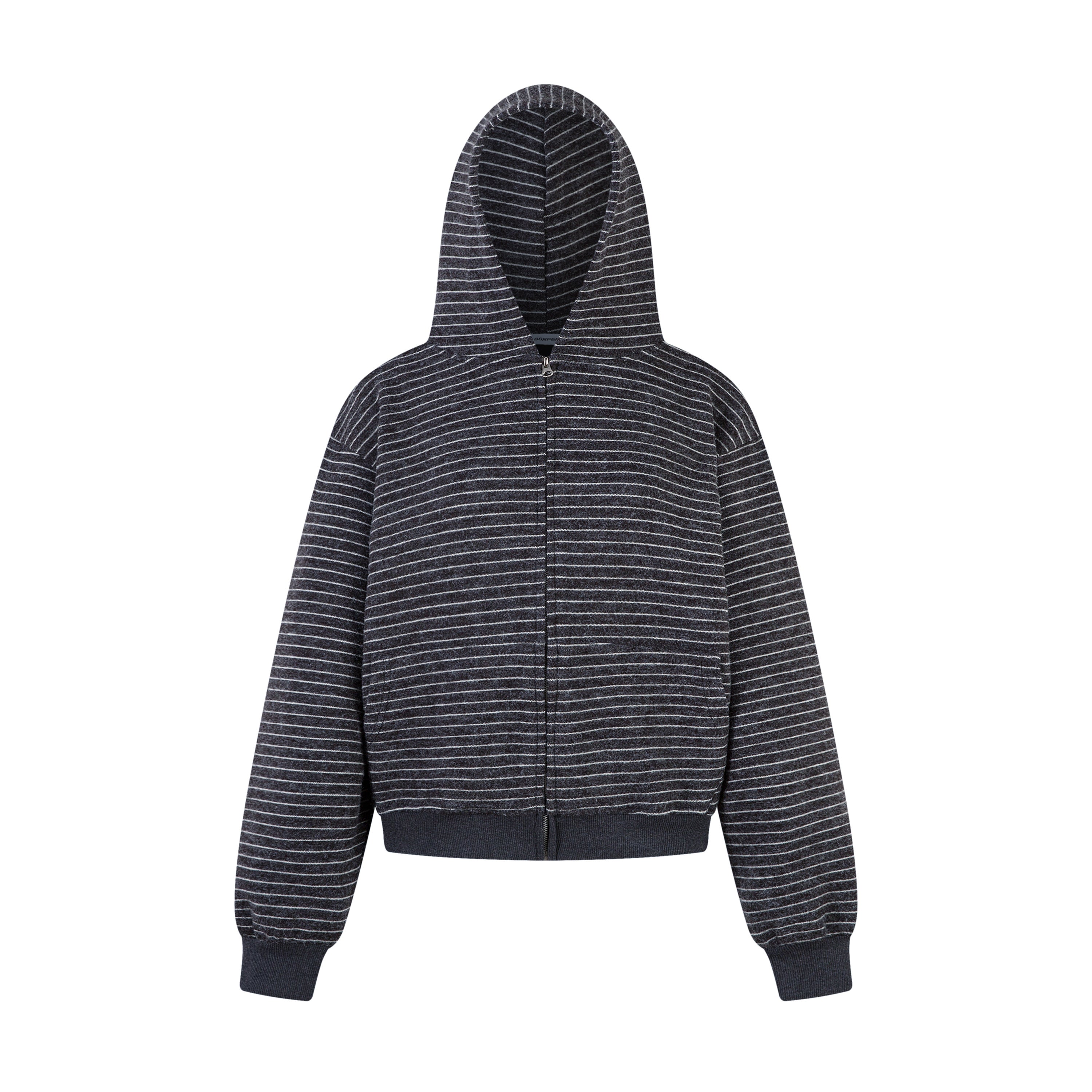 STRIPE CLOUD | Minimalist Knit Zip Hoodie
