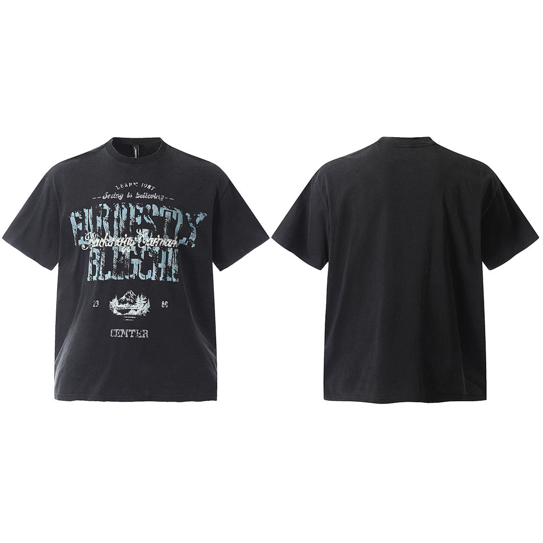 Vintage Washed Mountain Graphic T-Shirt
