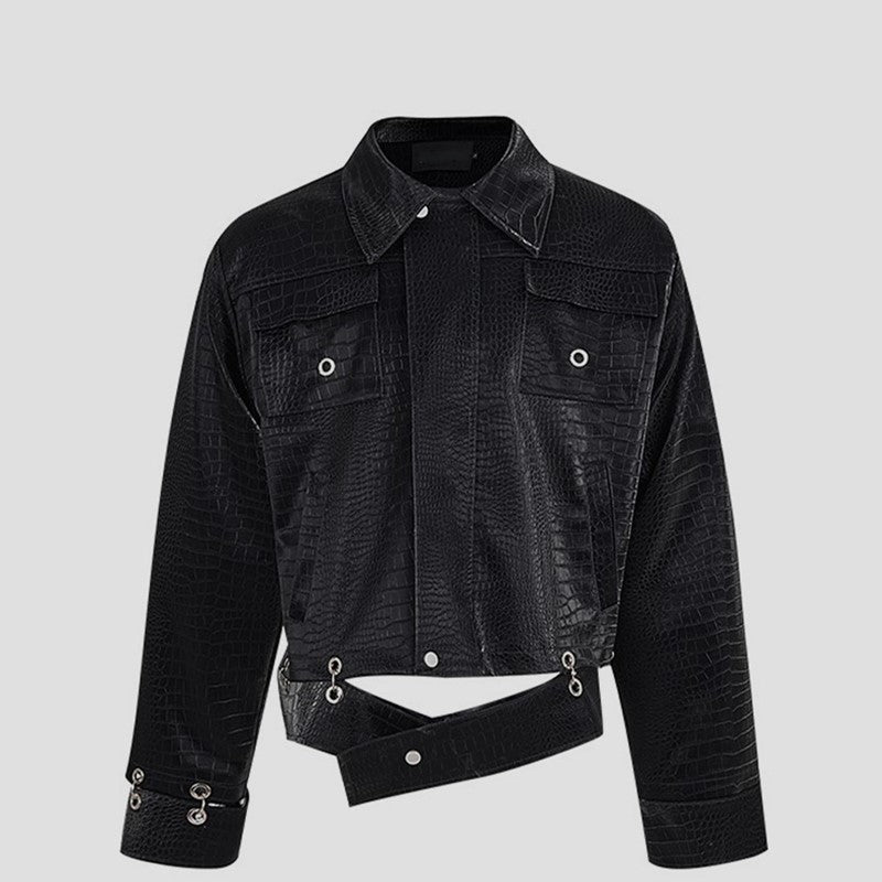 Croc Embossed PU | Street Jacket - Santo