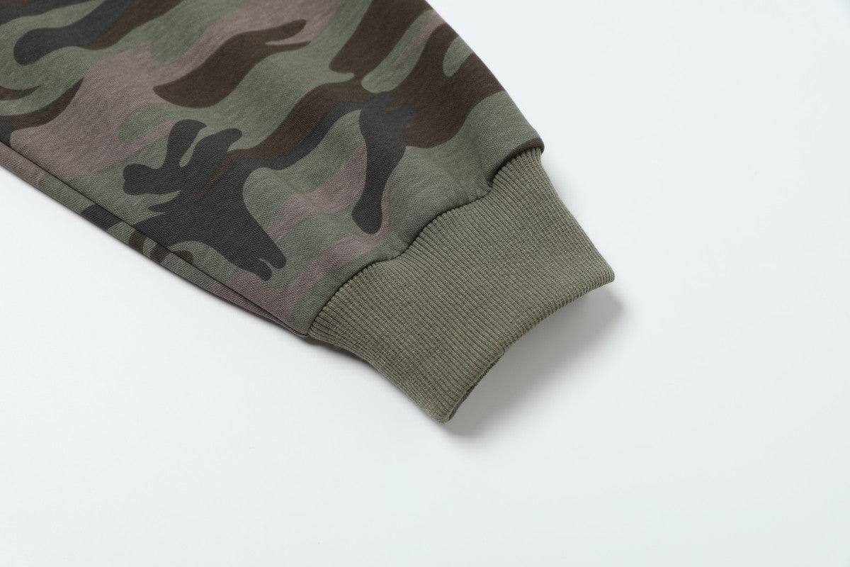 Rhinestone Camo | Zip-Up Hoodie - Santo