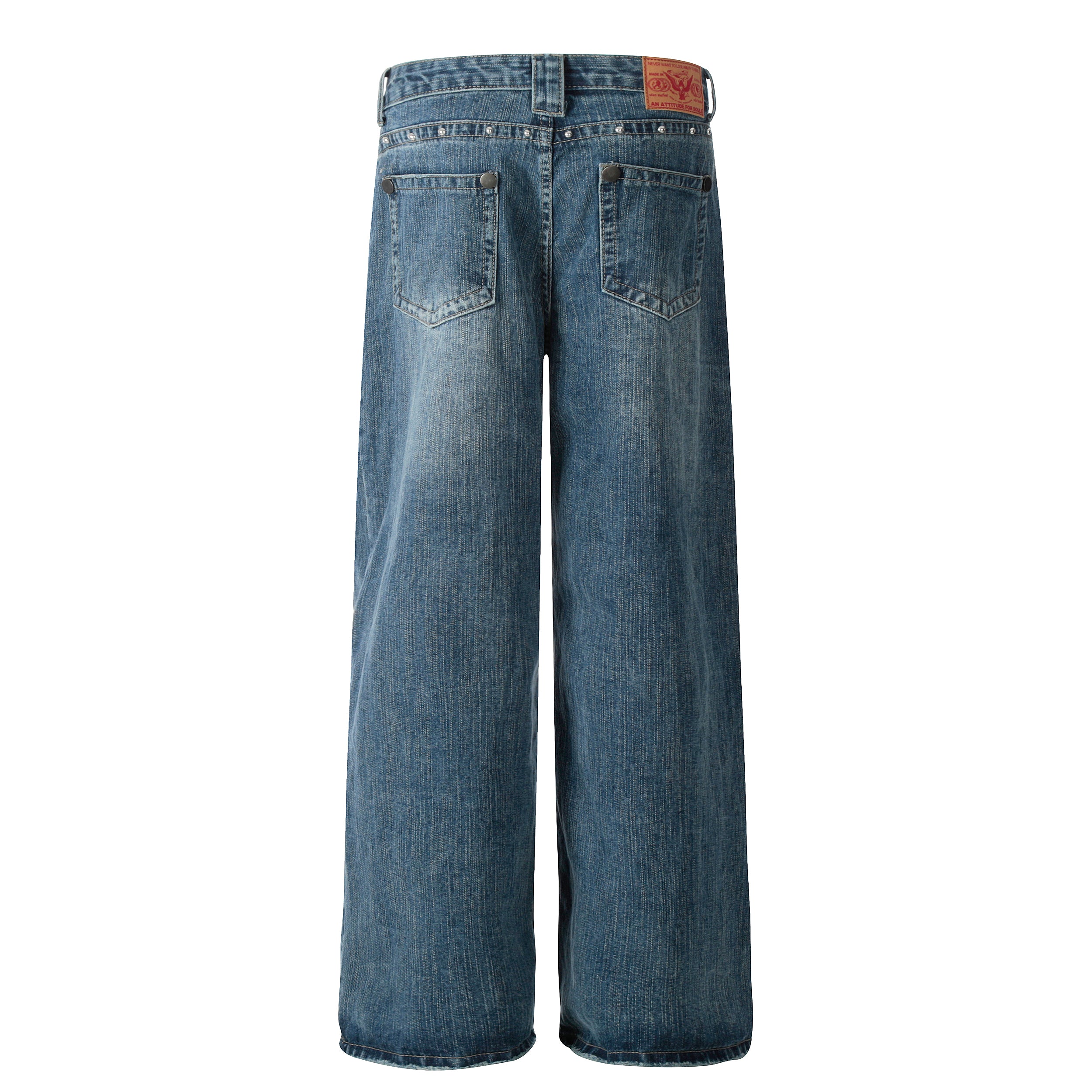Studded Vintage Denim | Straight Jeans - Santo