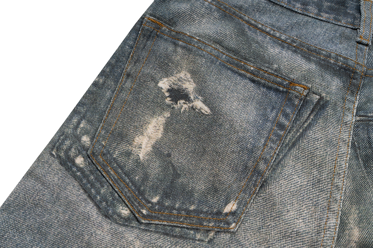 Snake Patch Destroyed | Distressed Jeans - Santo