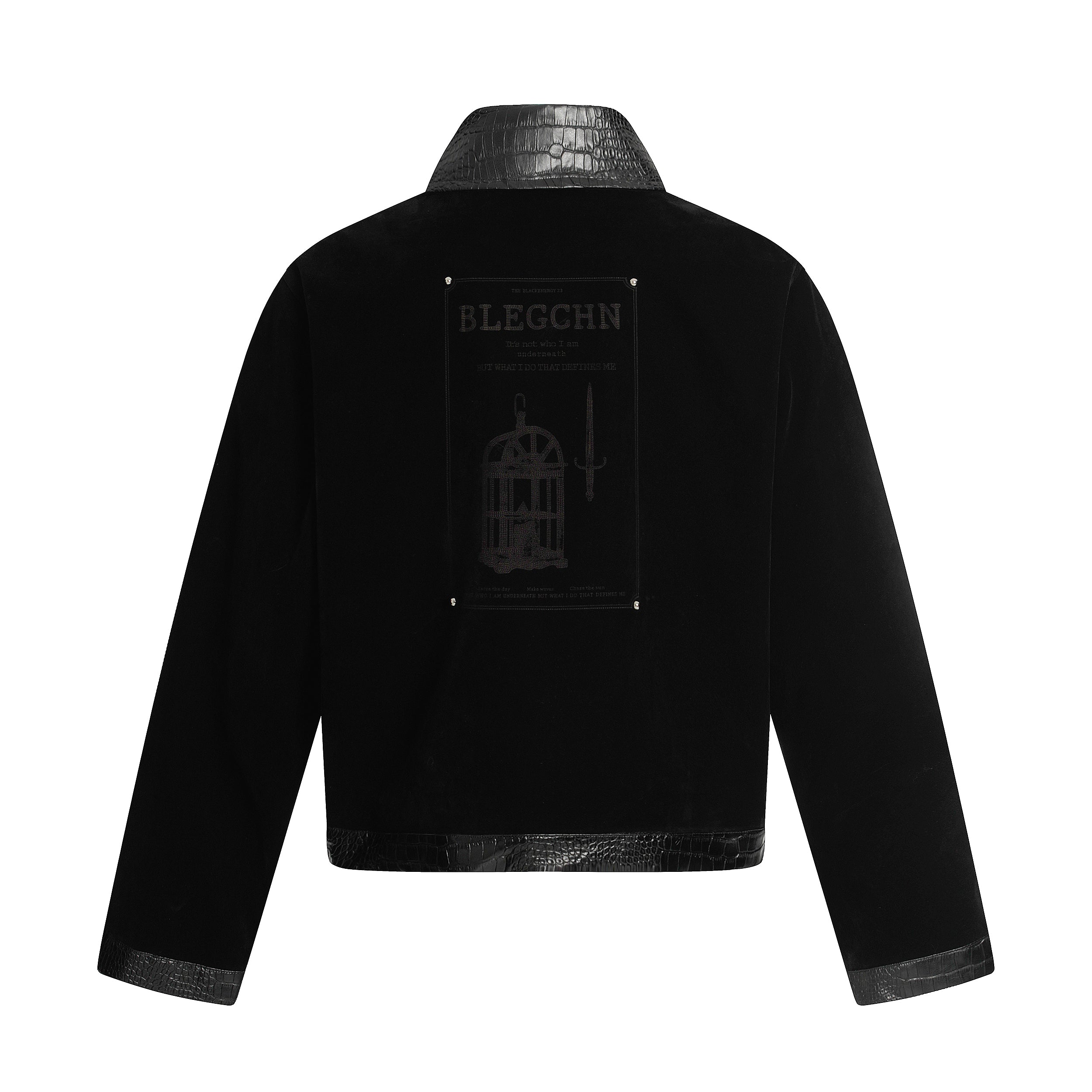 Studded Suede Croc | Motorcycle Jacket - Santo