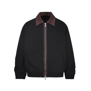 Casual Outerwear | Contrast Collar Jacket - Santo