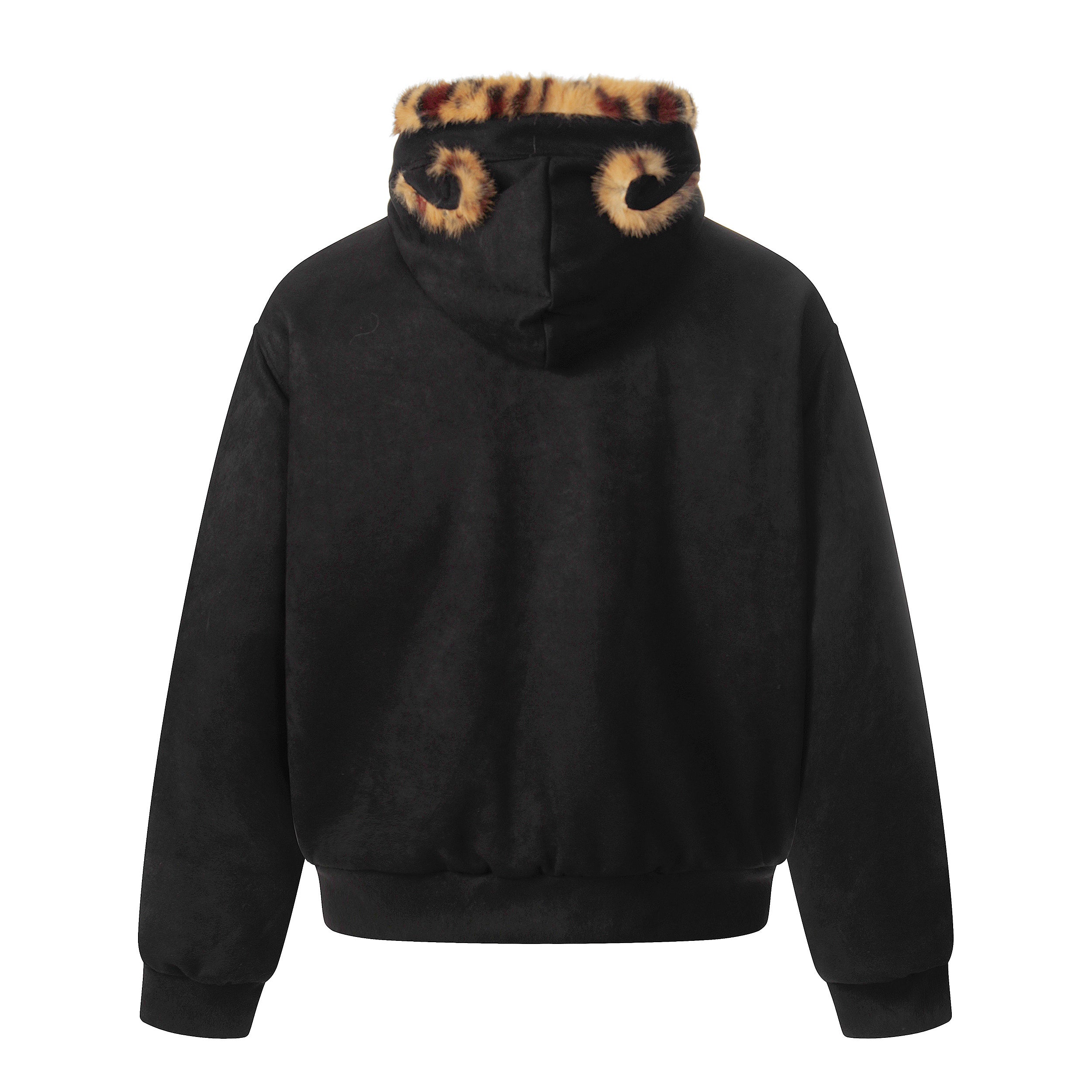 Leopard Fleece | Contrast Zip Jacket