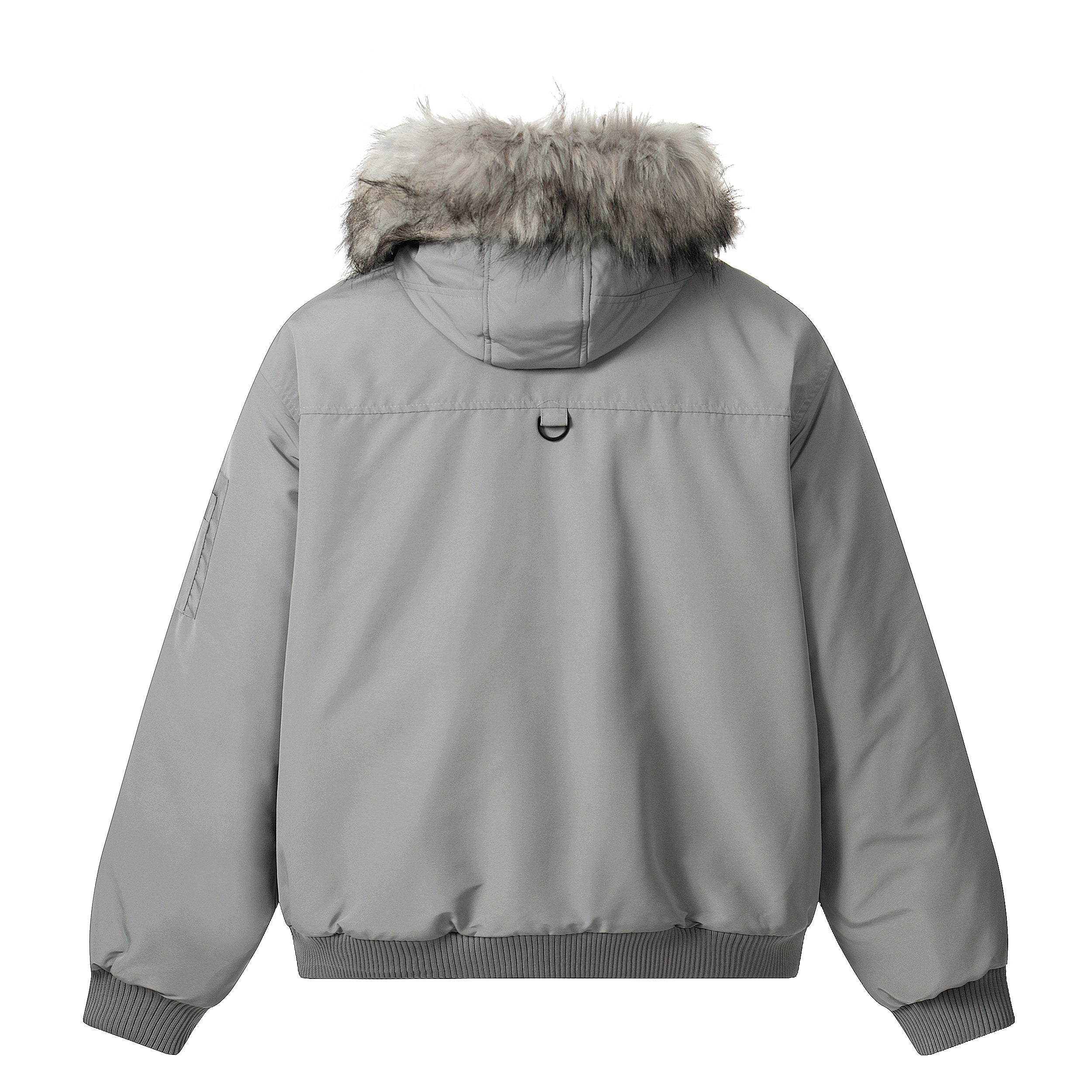 Fur-Trimmed Badge | Hooded Winter Puffer