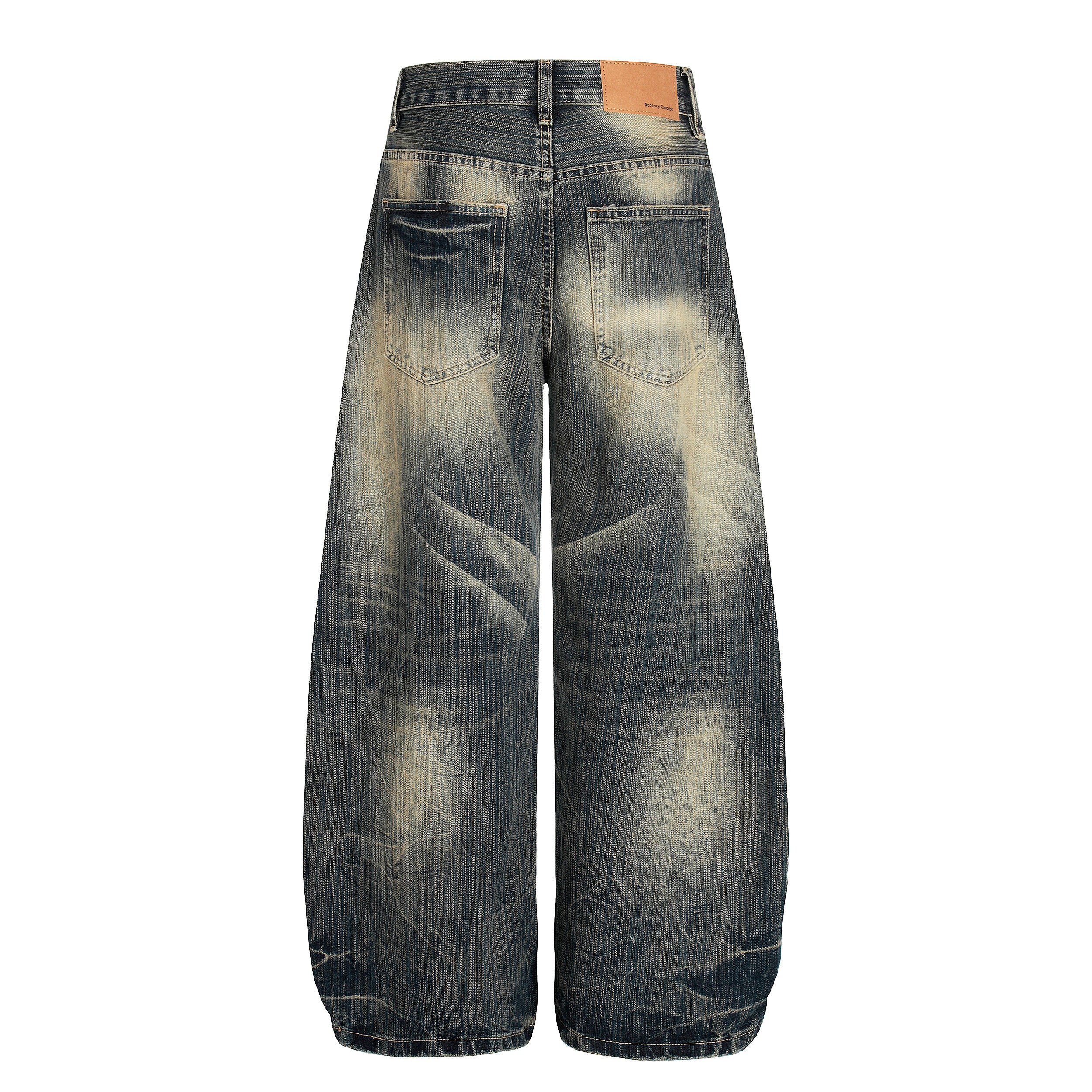 Echo Fade | Distressed Wash Wide-Leg Jeans
