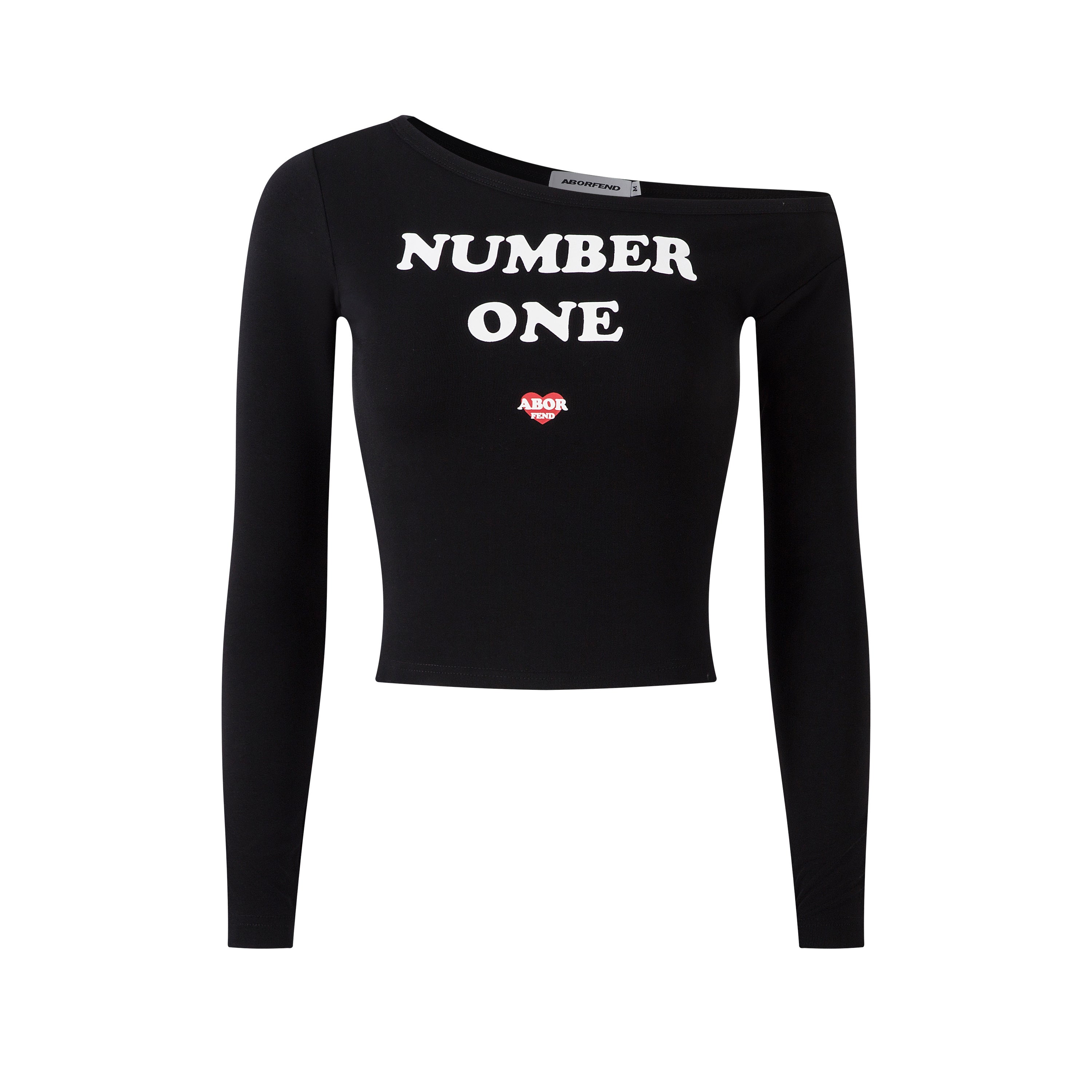 Number One | Off-Shoulder Long Sleeve Tee