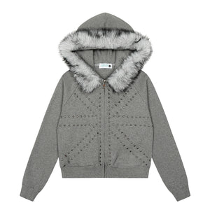 Urban Luxe | Bomber Jacket with Faux Fur Trim