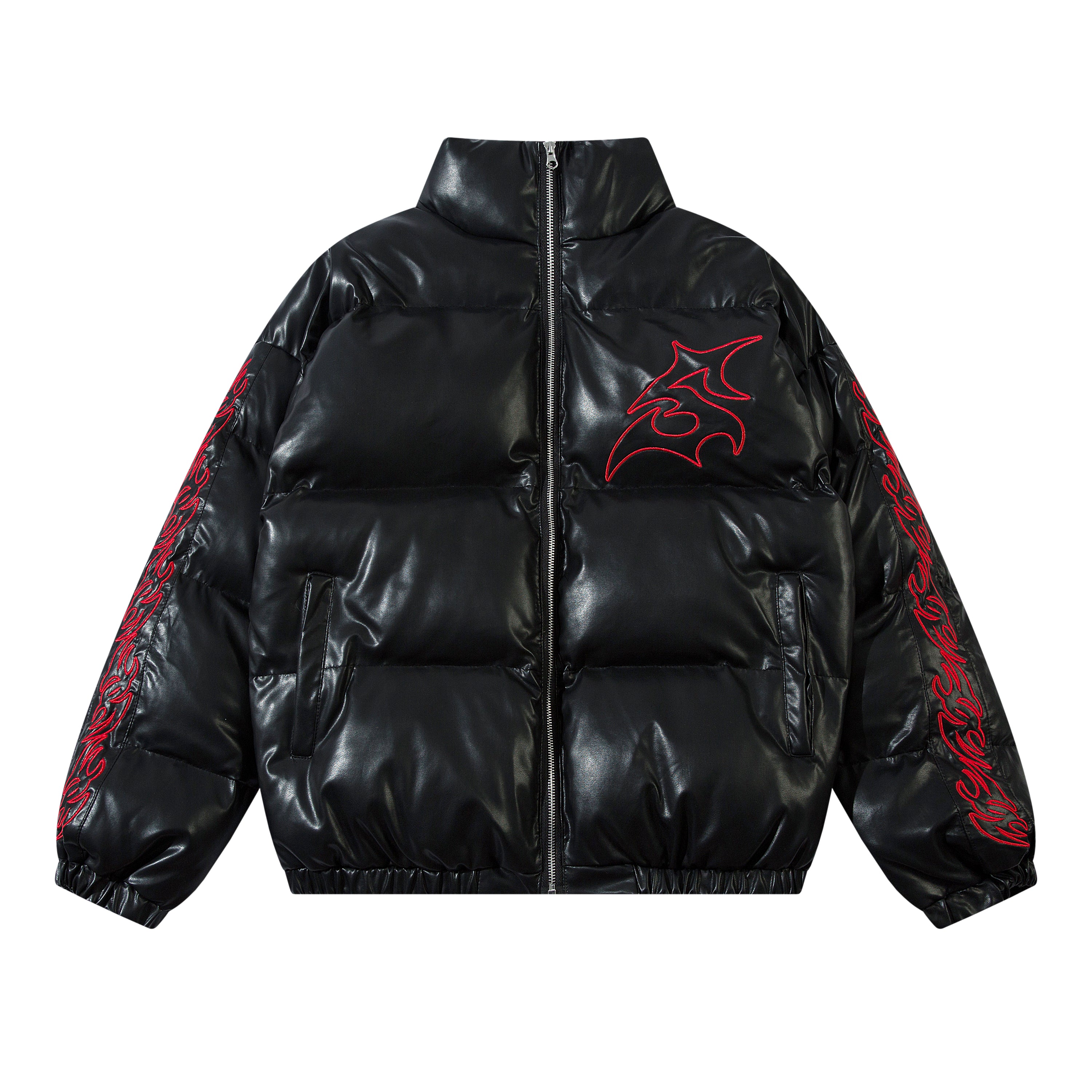 Flame | Shiny Graphic Puffer - Santo