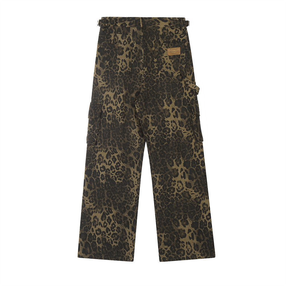 "Ribbon Leopard Print" Jeans - Santo 