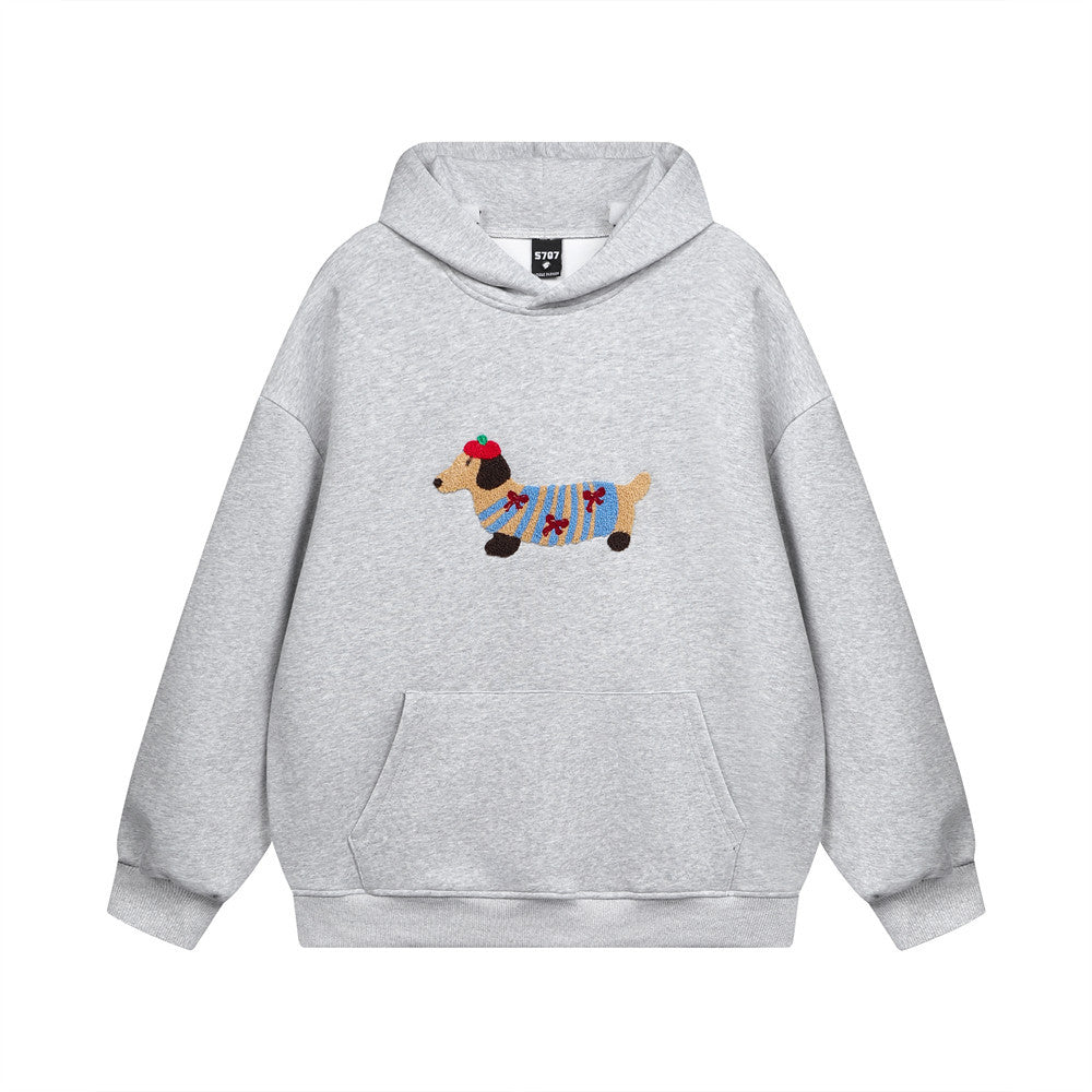 Paws & Threads | Oversized Embroidery Hoodie - Santo