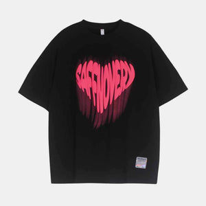 Pink Heart | Y2K Graphic Print T Shirt - Santo