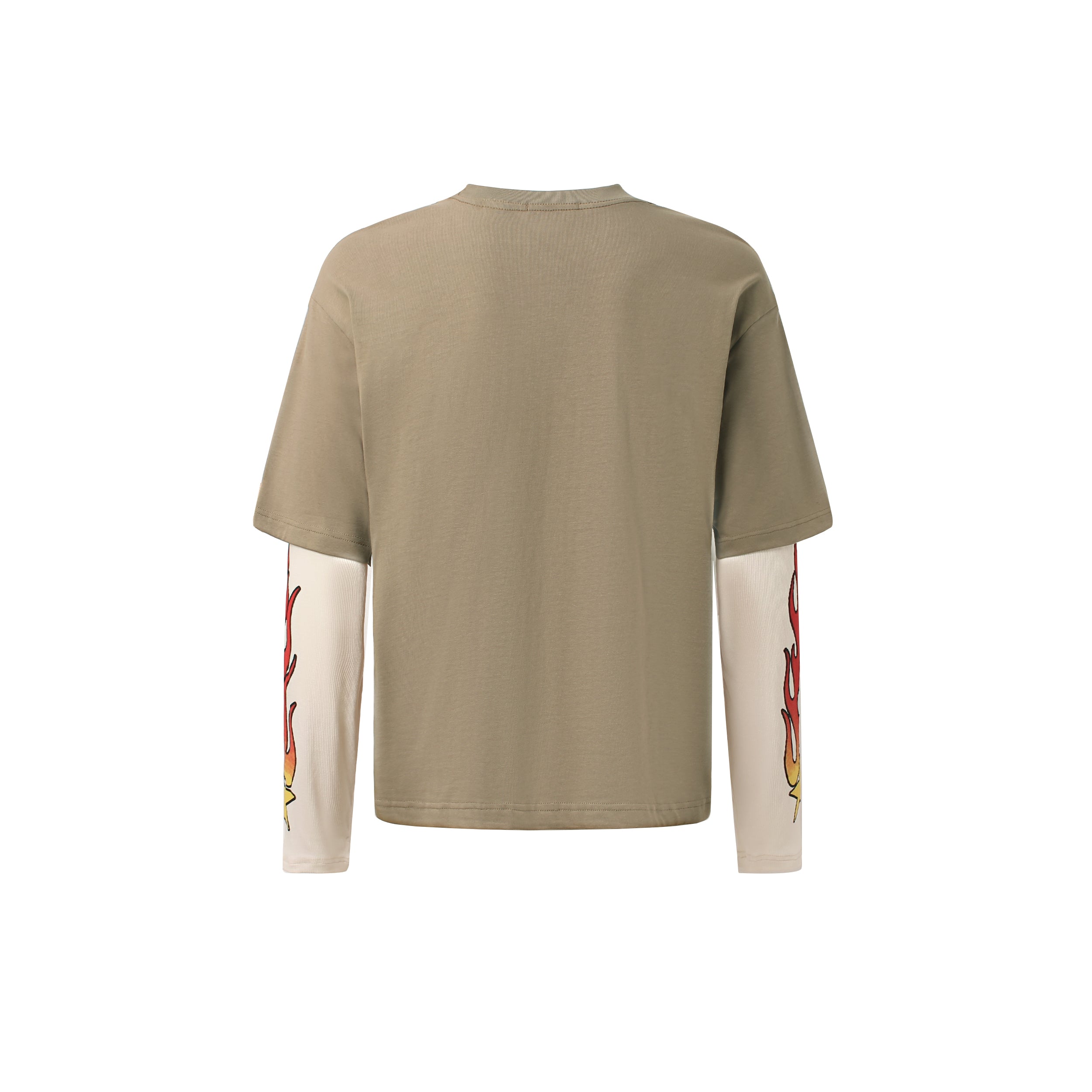 Vintage Flame Letter | Contrast Sweatshirt - Santo