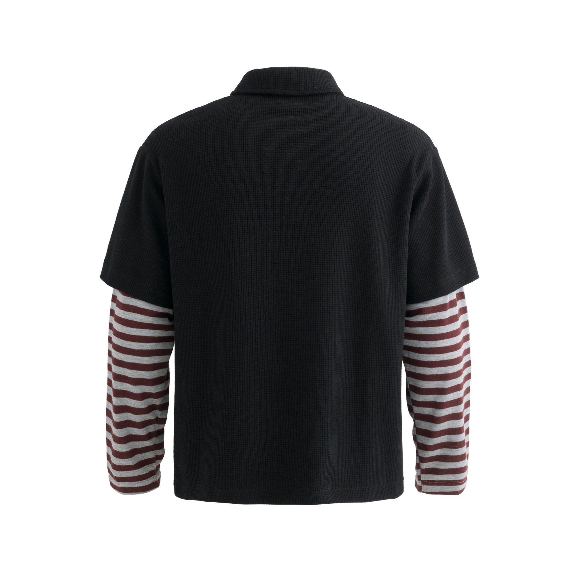 Vintage Striped Layered | Polo Sweatshirt - Santo