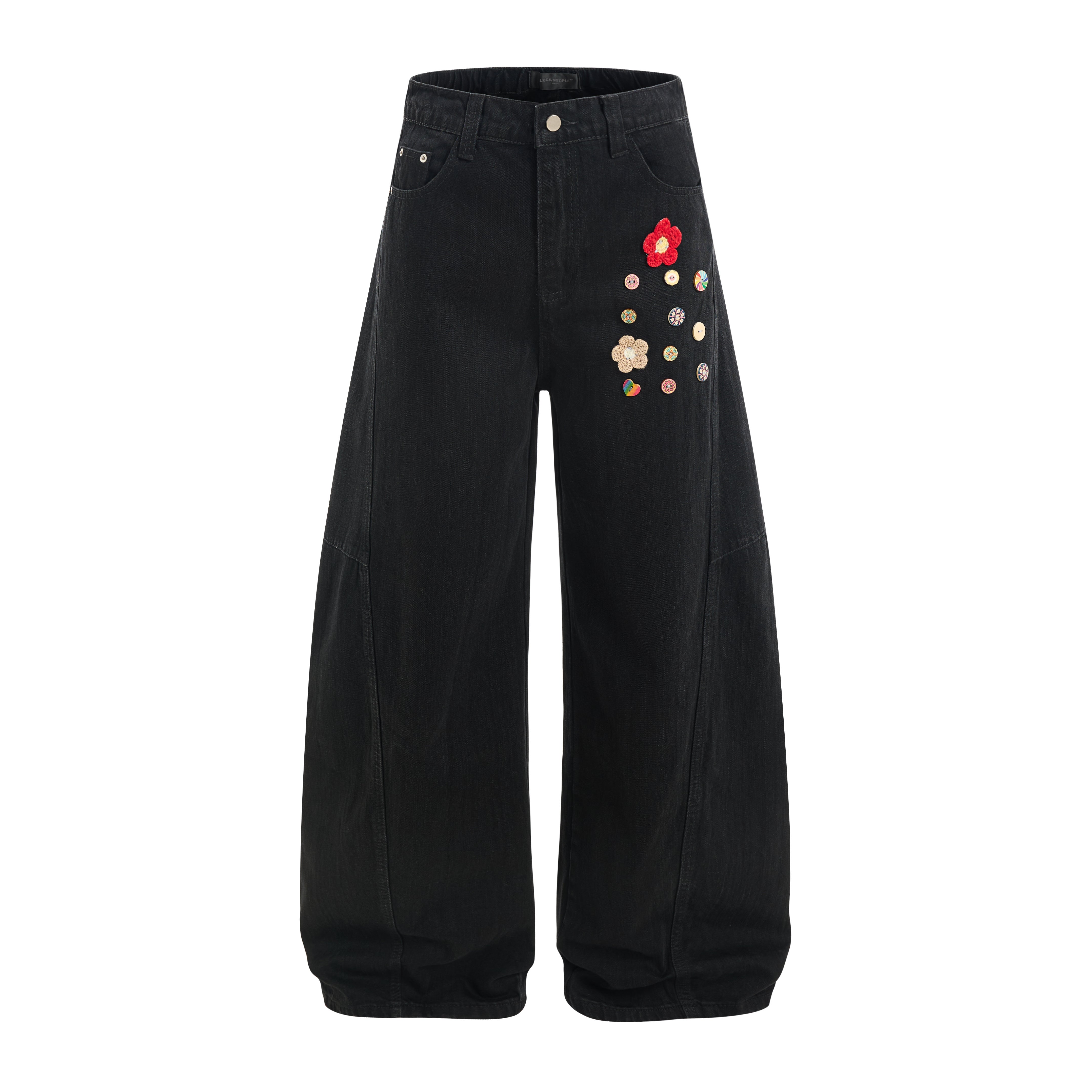 Meadowfade Denim | Wide Leg Floral Jeans