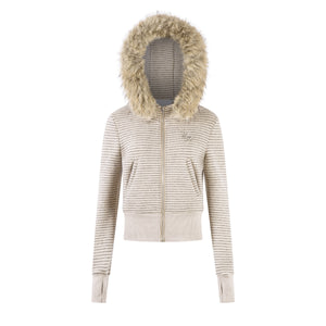 Stone Haze | Washed Denim Jacket with Zip Front