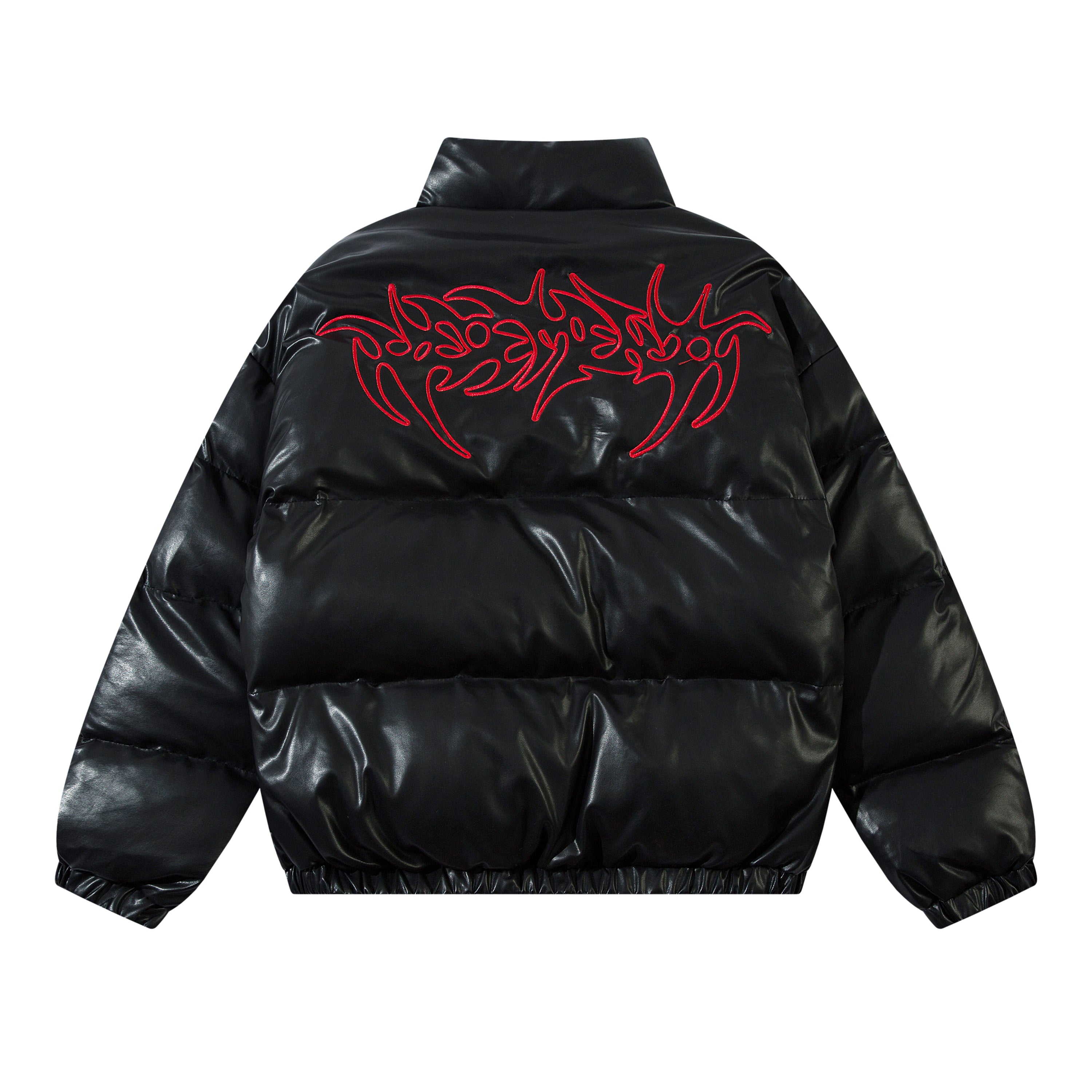 Flame | Shiny Graphic Puffer - Santo
