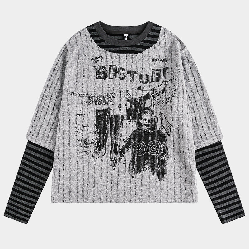 Vintage Punk Graphic | Patchwork Sweatshirt - Santo