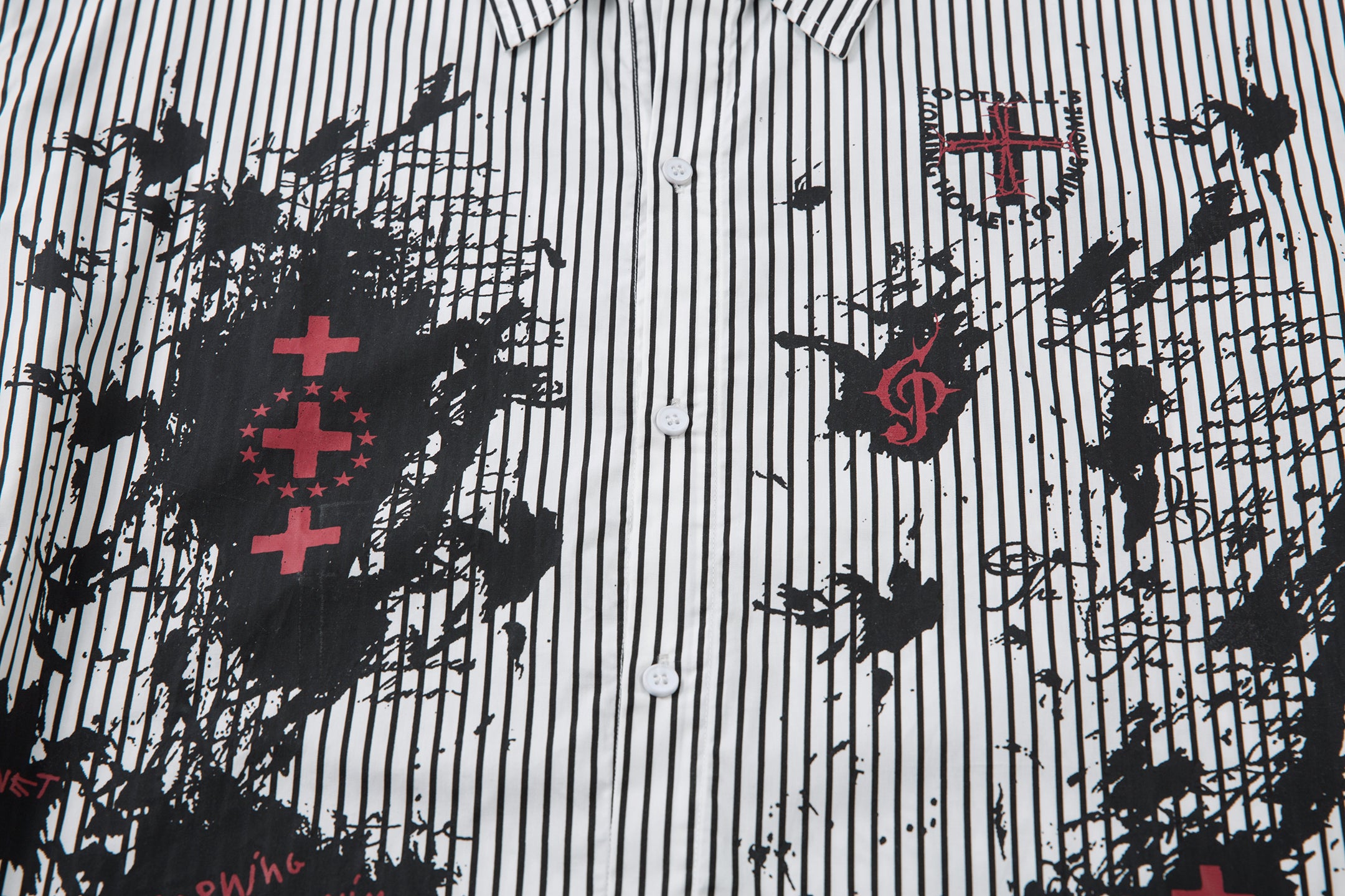 Graffiti Print Layered | Striped Sweatshirt - Santo