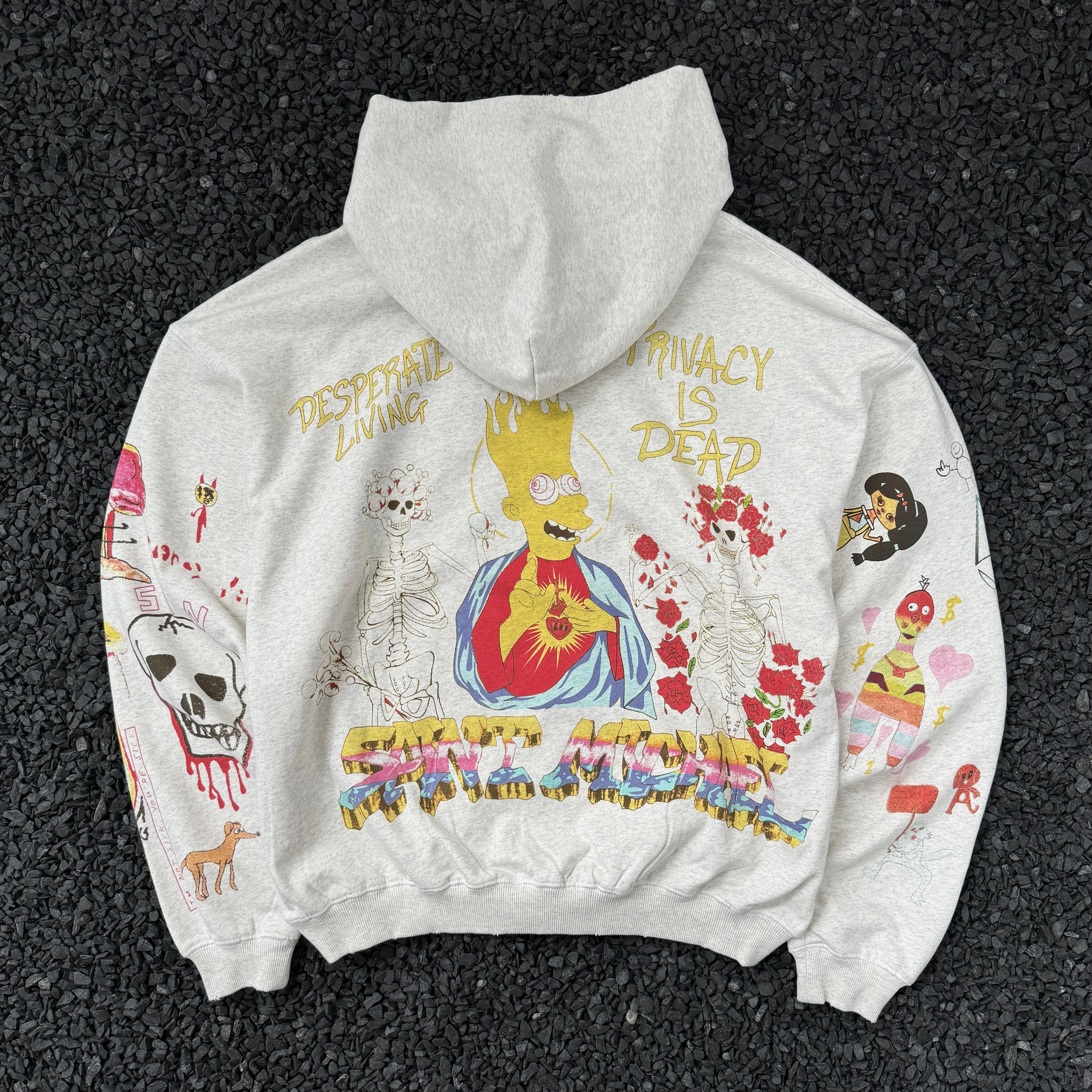 Graffiti Icon Print | Washed Hoodie - Santo